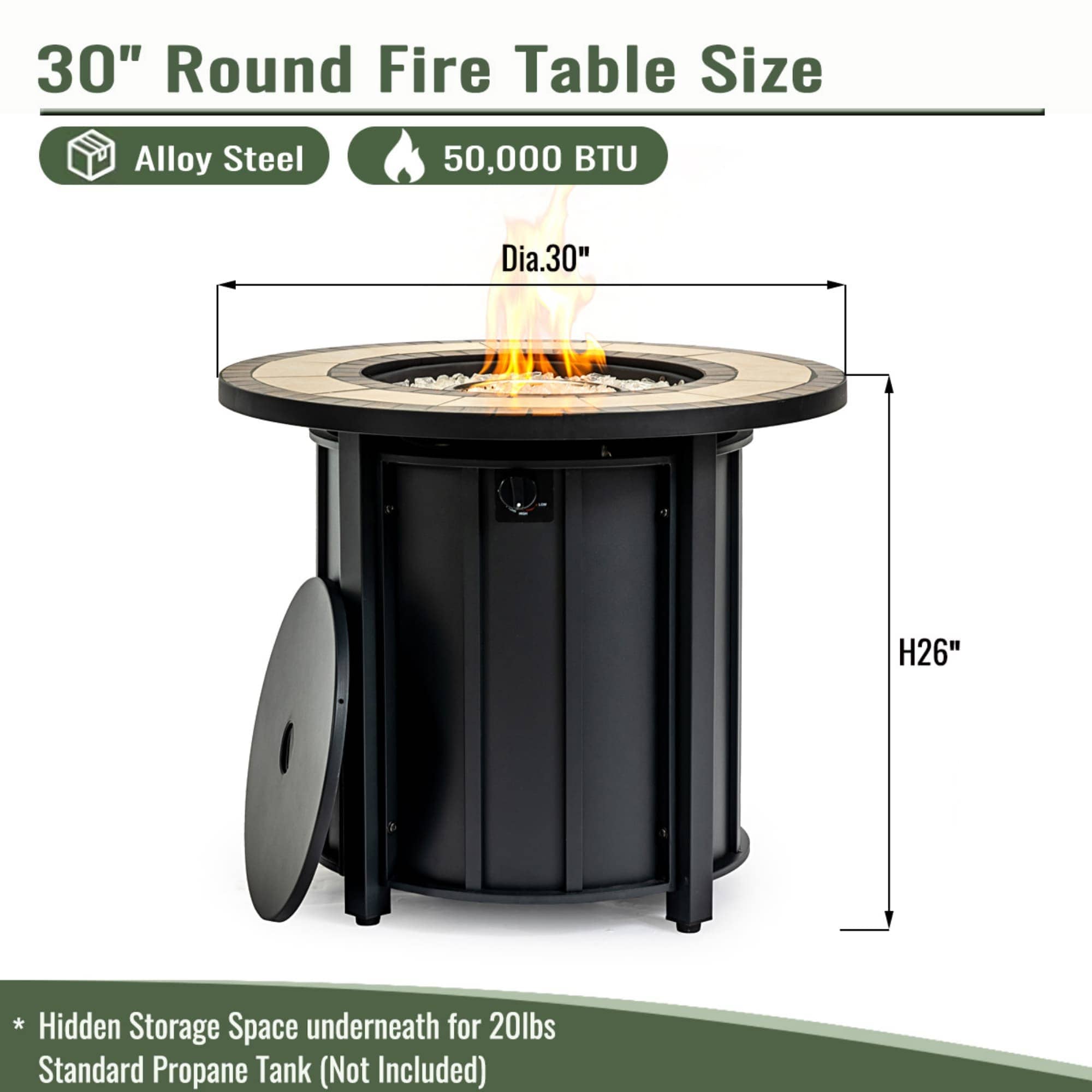 Runesay FRP-39 Outdoor-Gas-Firepits - View #5