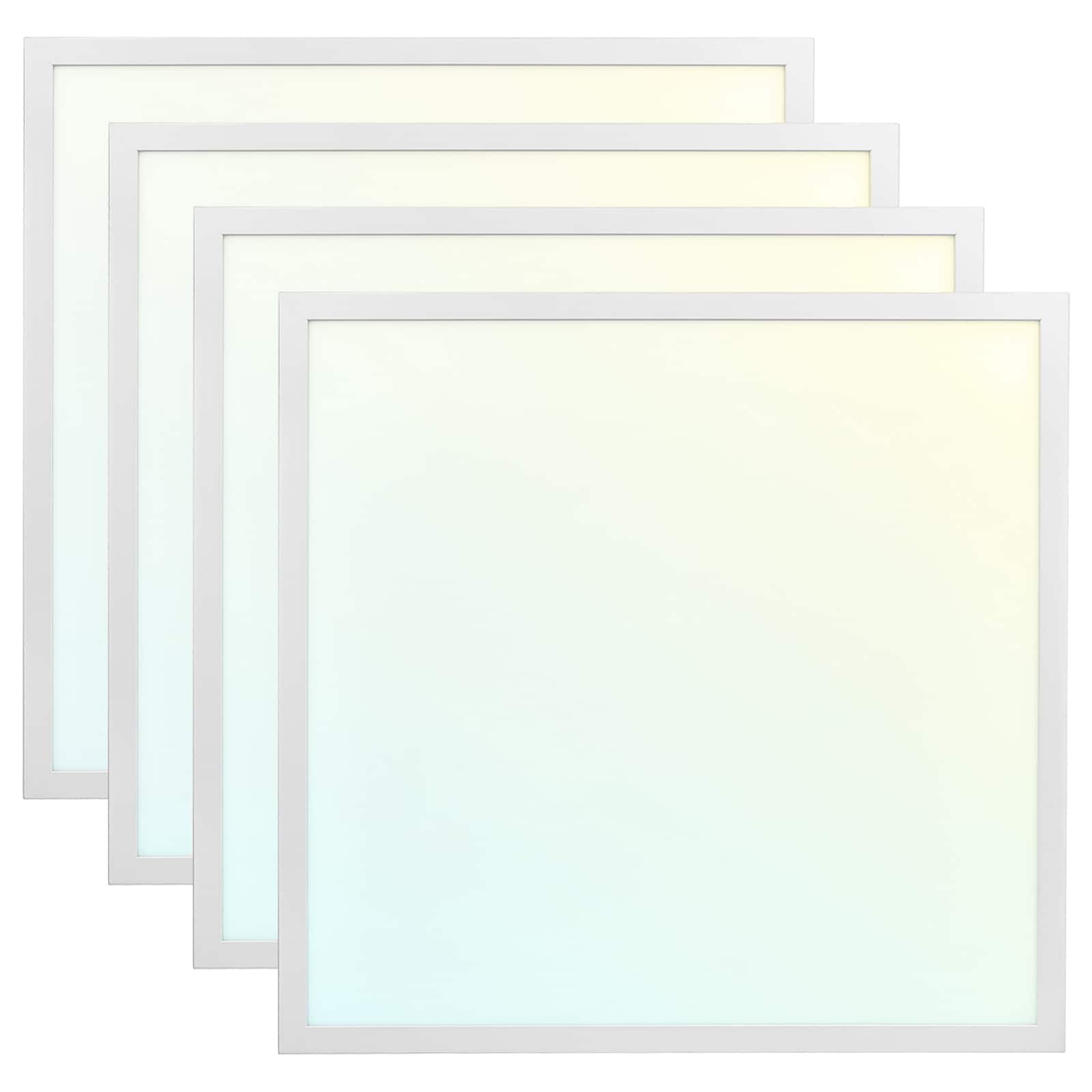 Luxrite LR24250-4PK 4 -Pack 2-ft x 2-ft Adjustable Lumens Tunable White LED Panel Light