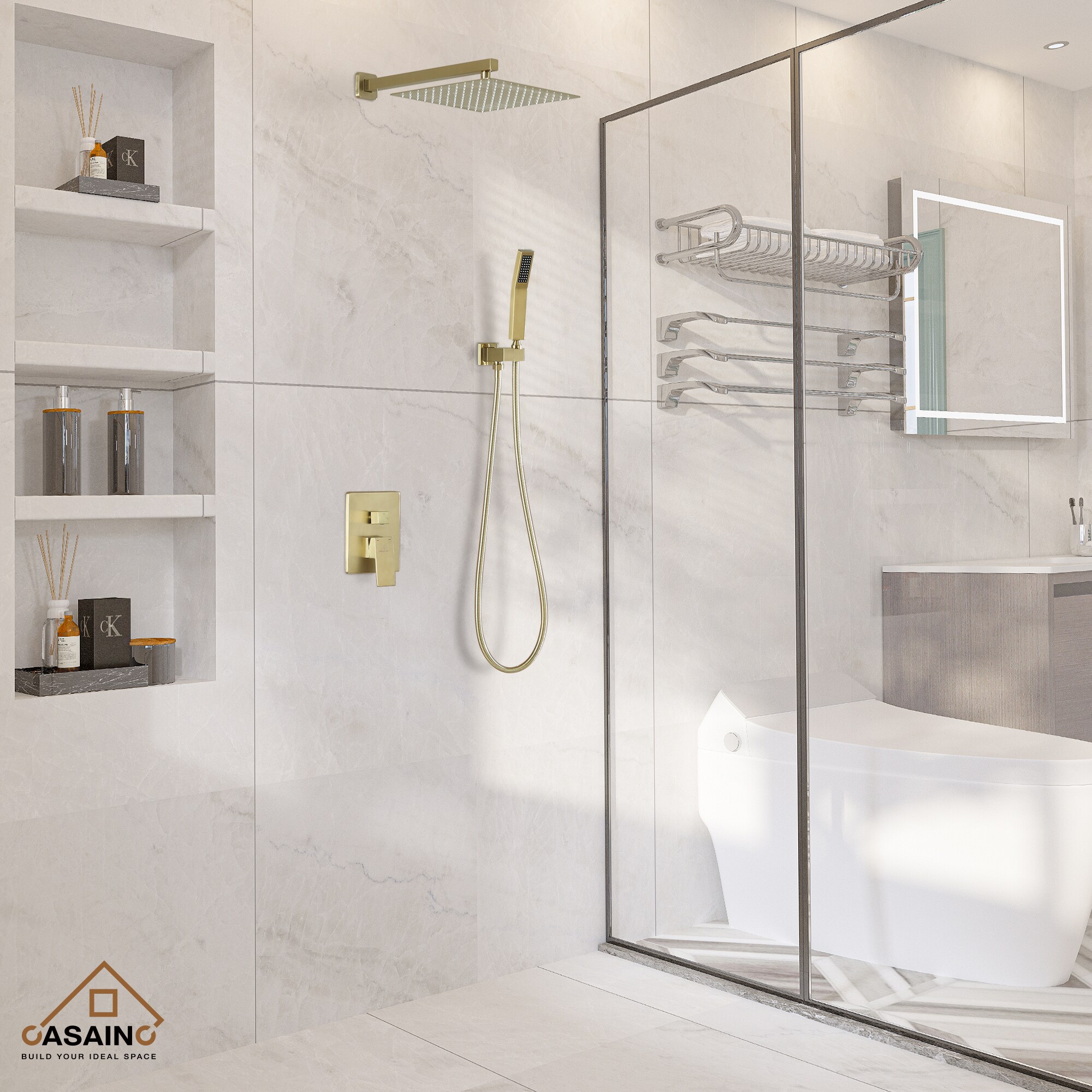 CASAINC MCS182-12BG Showerhead-Bar-Panels - View #9