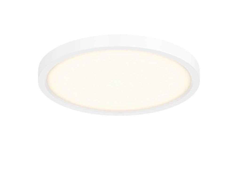 DALS Lighting 7207-WH 1.0 -Light 7.0-in Matte White Integrated LED Flush Mount Light ENERGY STAR Certified