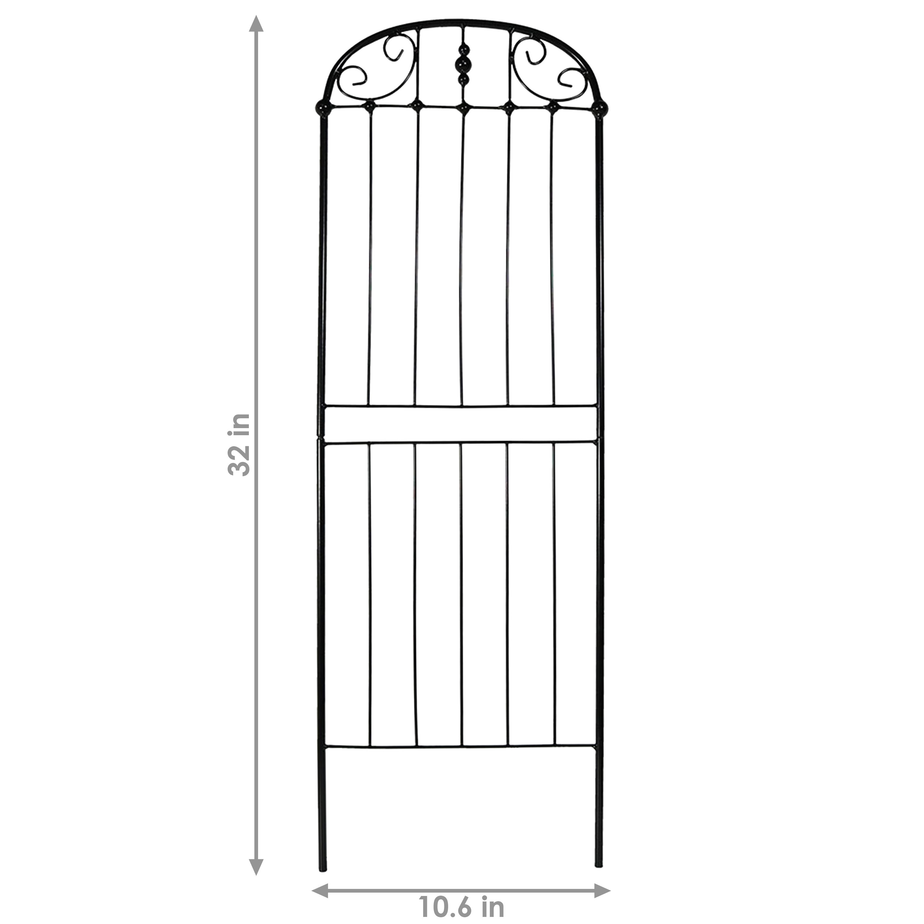 Sunnydaze Black Metal Wire Garden Trellis Set of 2