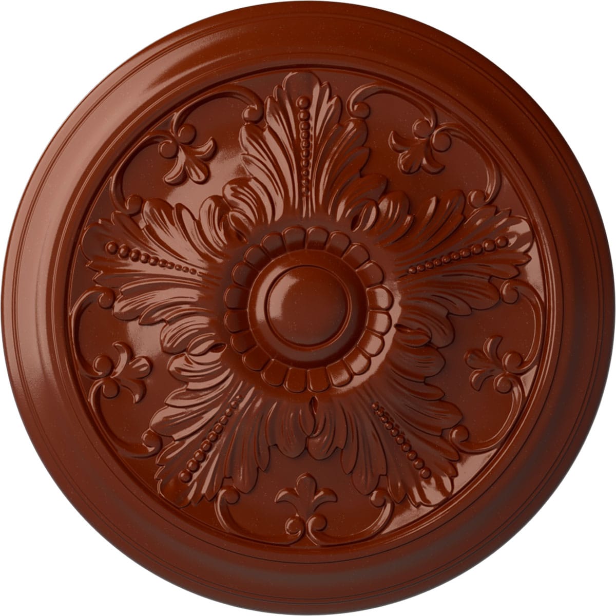 Ekena Millwork CM17VIFIF Vienna 16.875-in W x 16.875-in L Painted Firebrick Polyurethane Whole Ceiling Medallion
