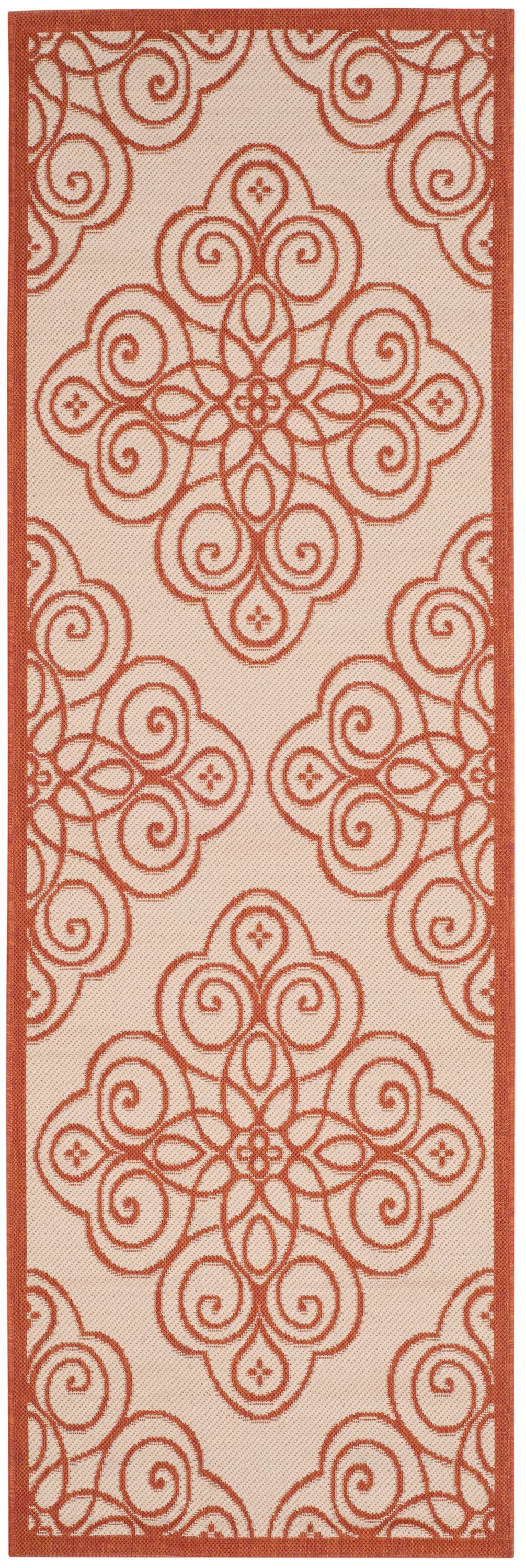 Martha Stewart MSR4244-231-38 Rosamond 3 x 8 (ft) Loomed Polypropylene Cayenne Rectangular Indoor Abstract Coastal Runner rug
