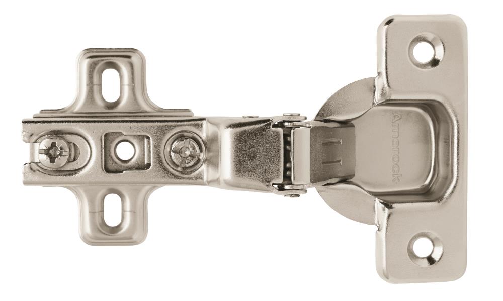 Amerock 110-Degree Full Overlay Flush Concealed Nickel Cabinet Hinge, 1 ...