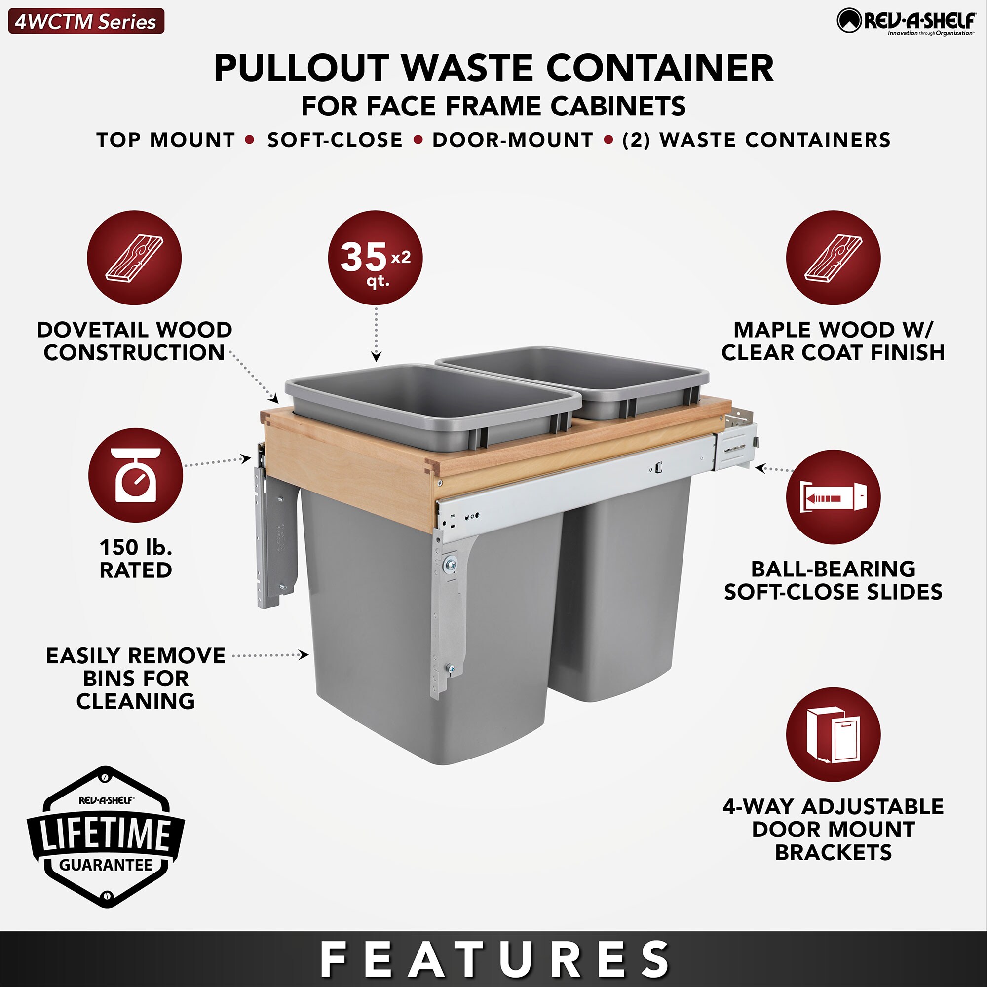 Rev-A-Shelf 163327 Pullout-Trash-Cans - View #10