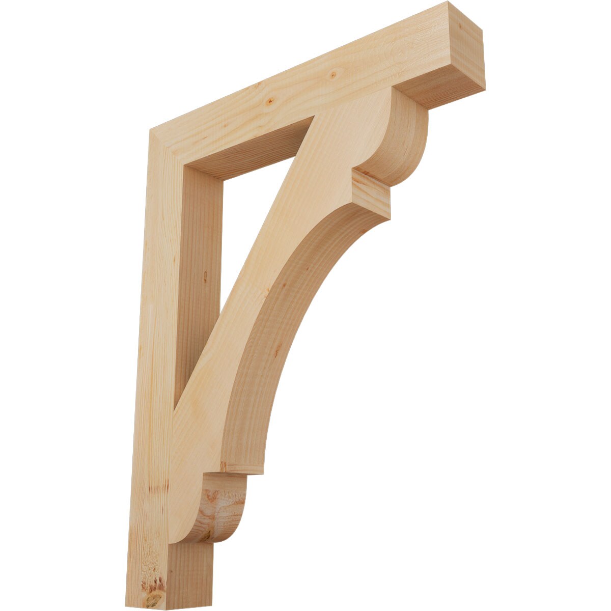 Ekena Millwork BKT04X26X34OLY05SDF Olympic block smooth 3-1/2-in x 26-in x 34-in Douglas fir Brown Wood Standard bracket