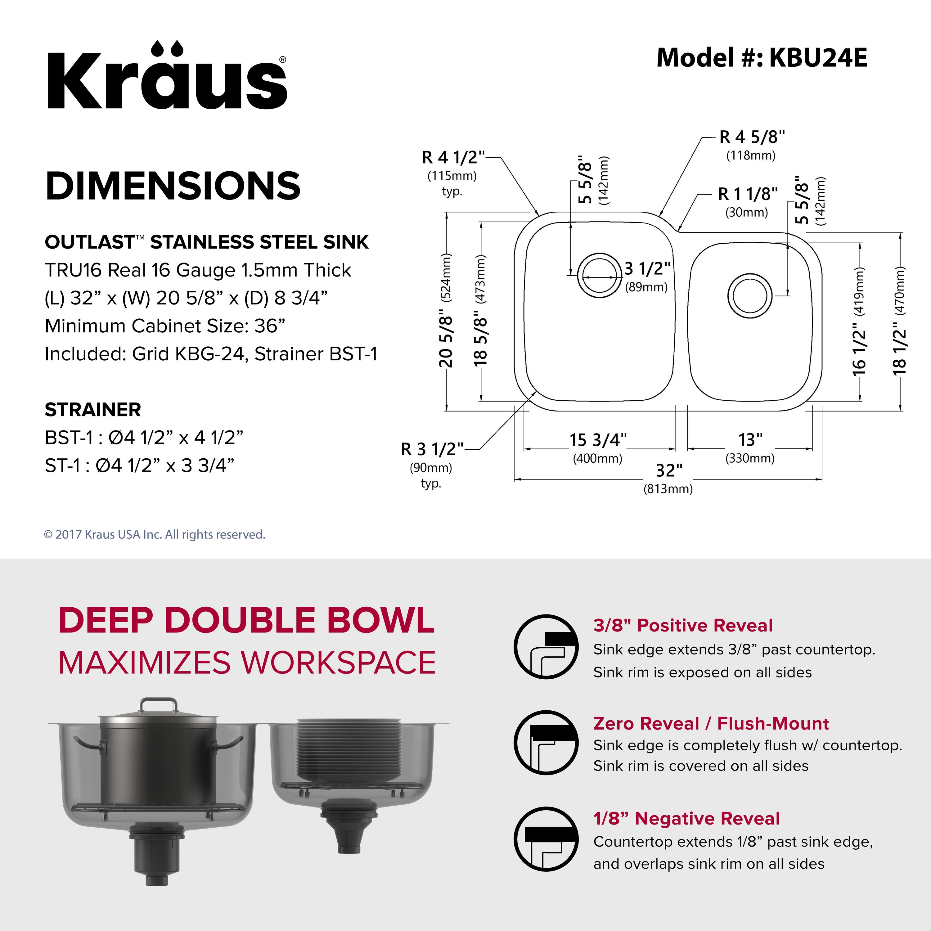 Kraus KBU24E Kitchen-Sinks - View #3