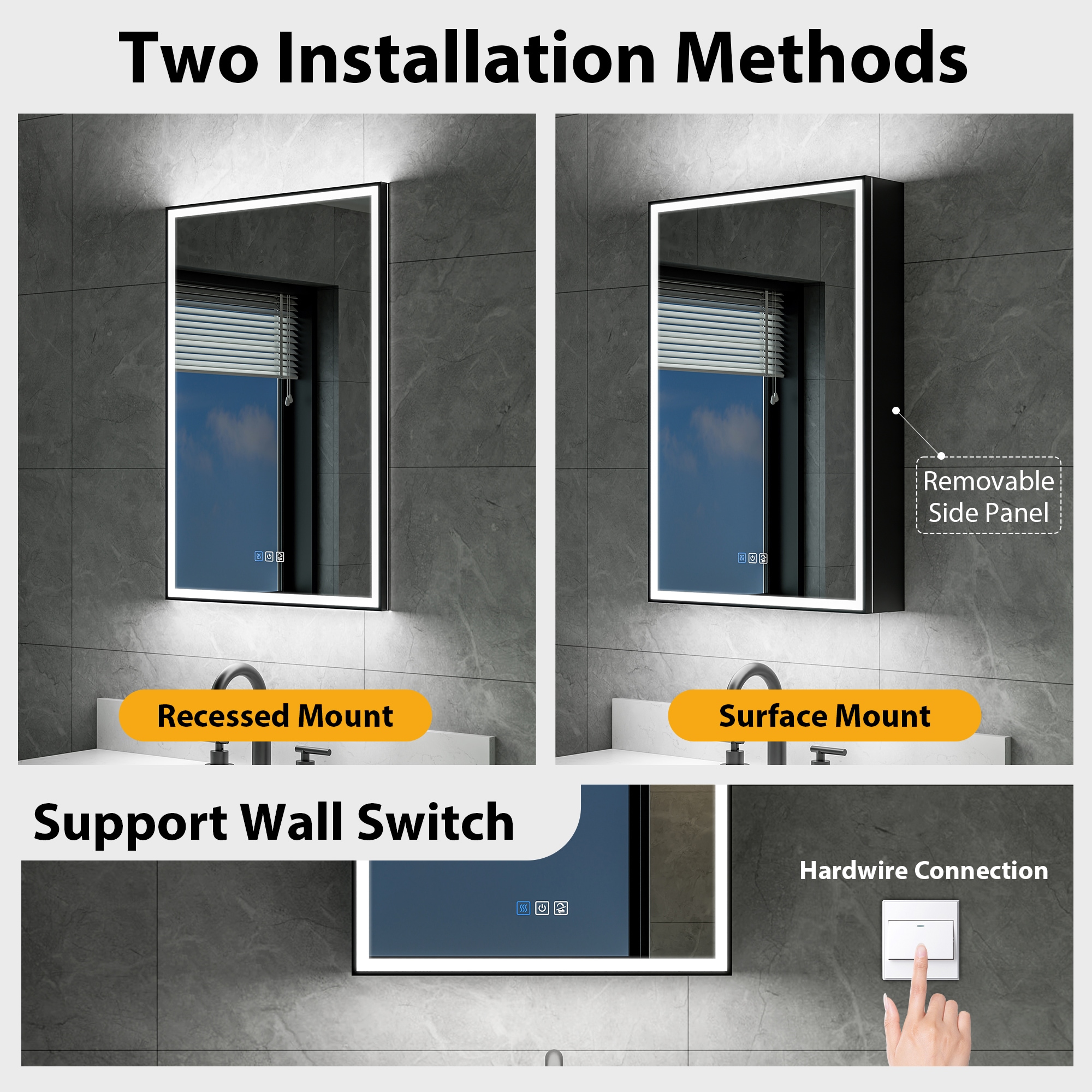 CALVON WMB12W20L Bathroom-Medicine-Cabinets - View #3