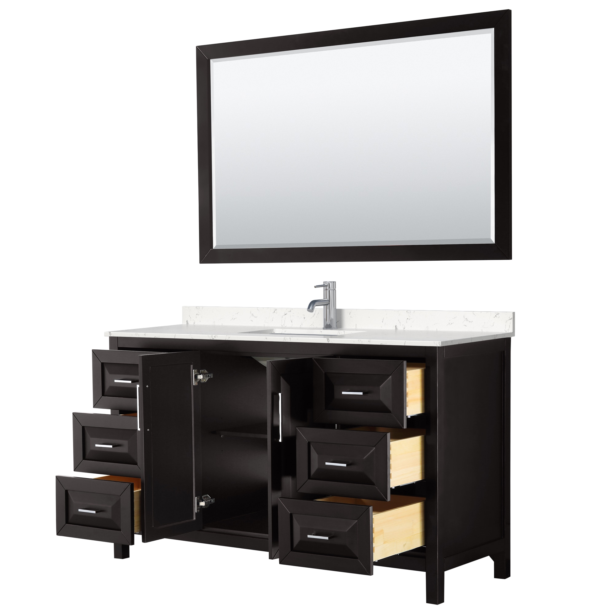 Wyndham Collection WCV252560SDEC2UNSM58 Bath-Vanity-Combo - View #2
