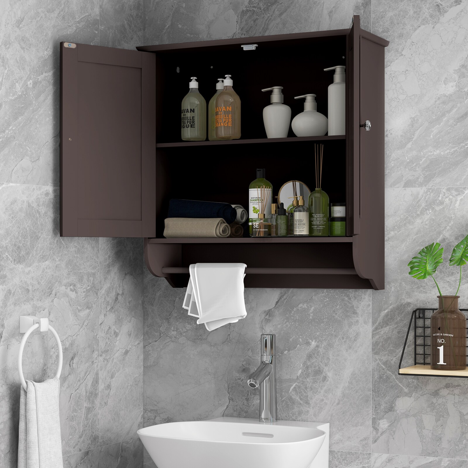 WELLFOR UTG10435BN Bathroom-Wall-Cabinets - View #9