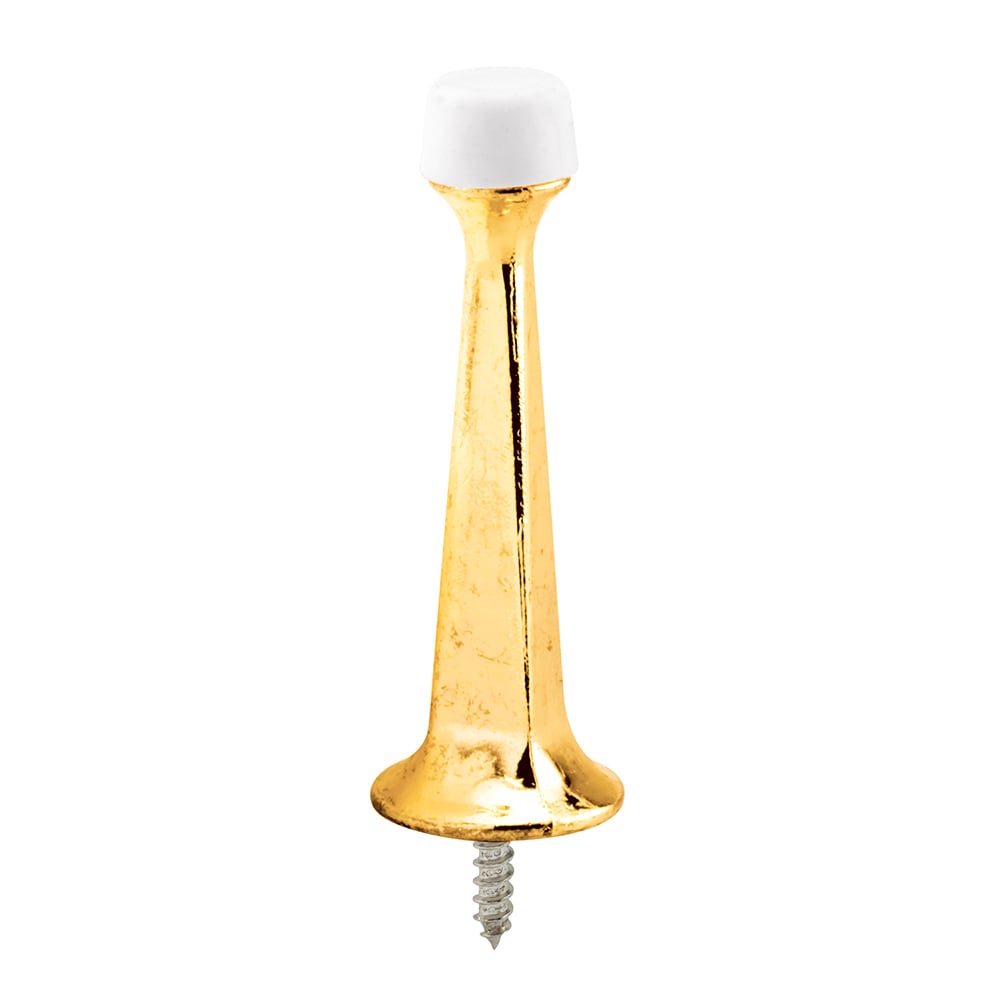 Prime-Line MP9042-10 3-in Polished brass Rigid Door Stop 10 -Pack