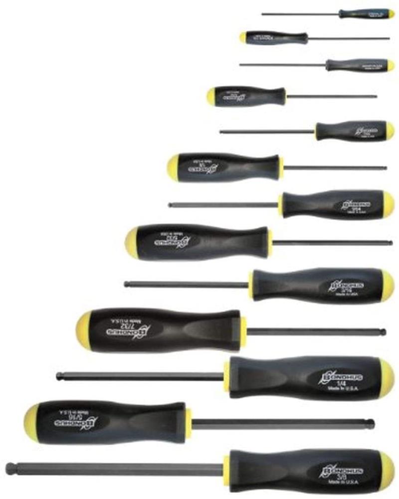 Bondhus 10637 Standard (SAE) 13 -Pieces Ball End Hex key set