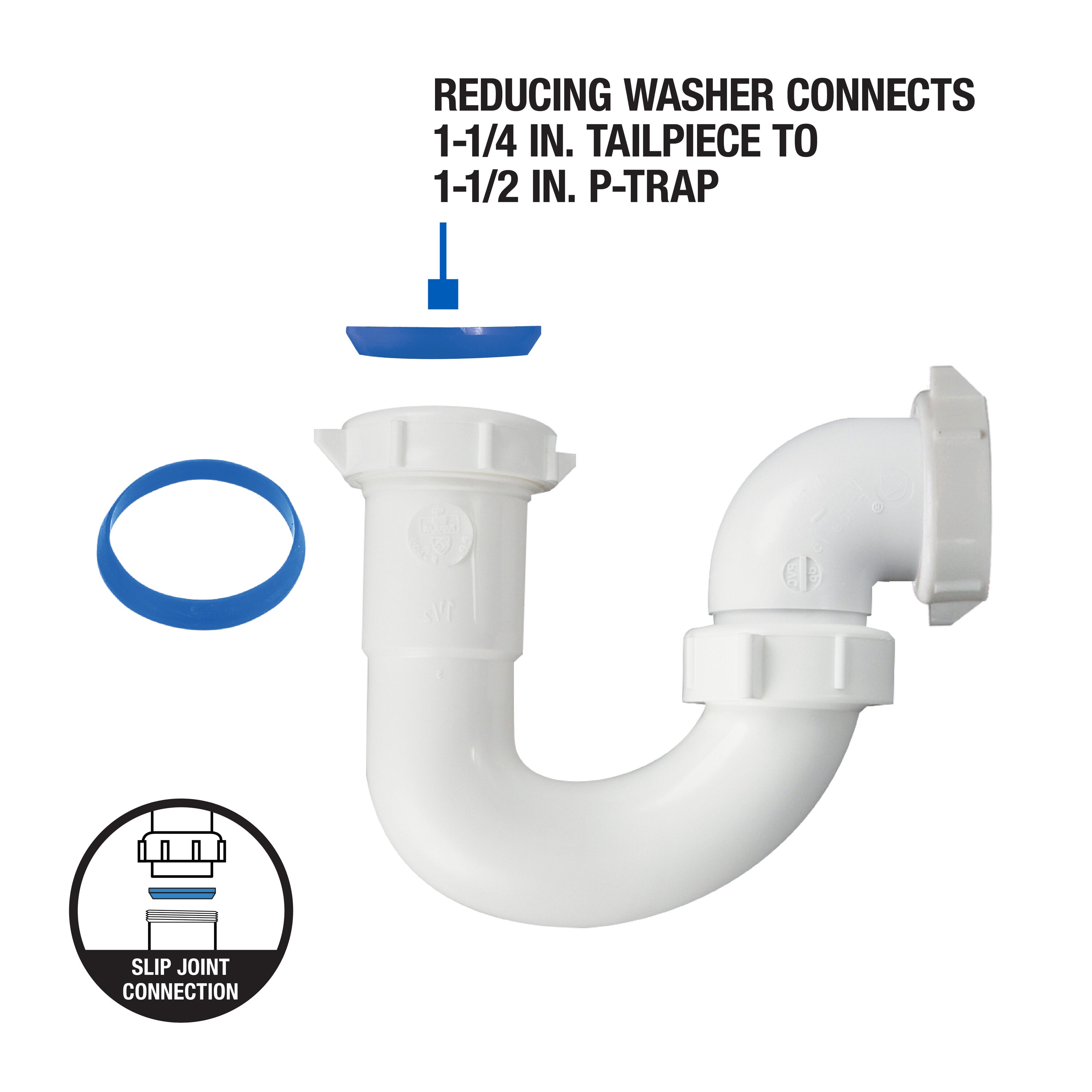 Dearborn 1000000640 1-1/2-in Plastic Sink trap J-bend