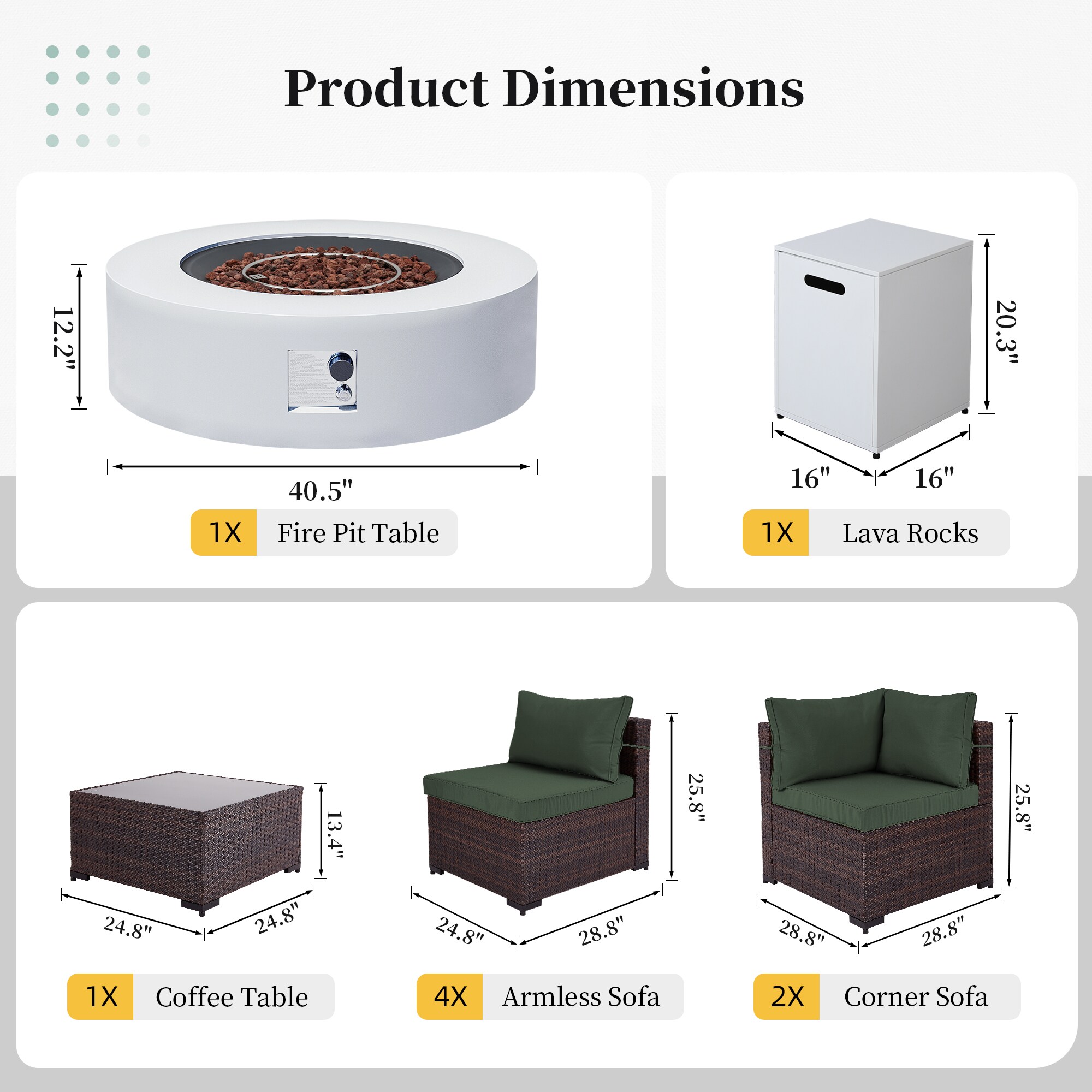 UPHA PL-2CZ-42TPWH-Z2 Patio-Conversation-Sets - View #10