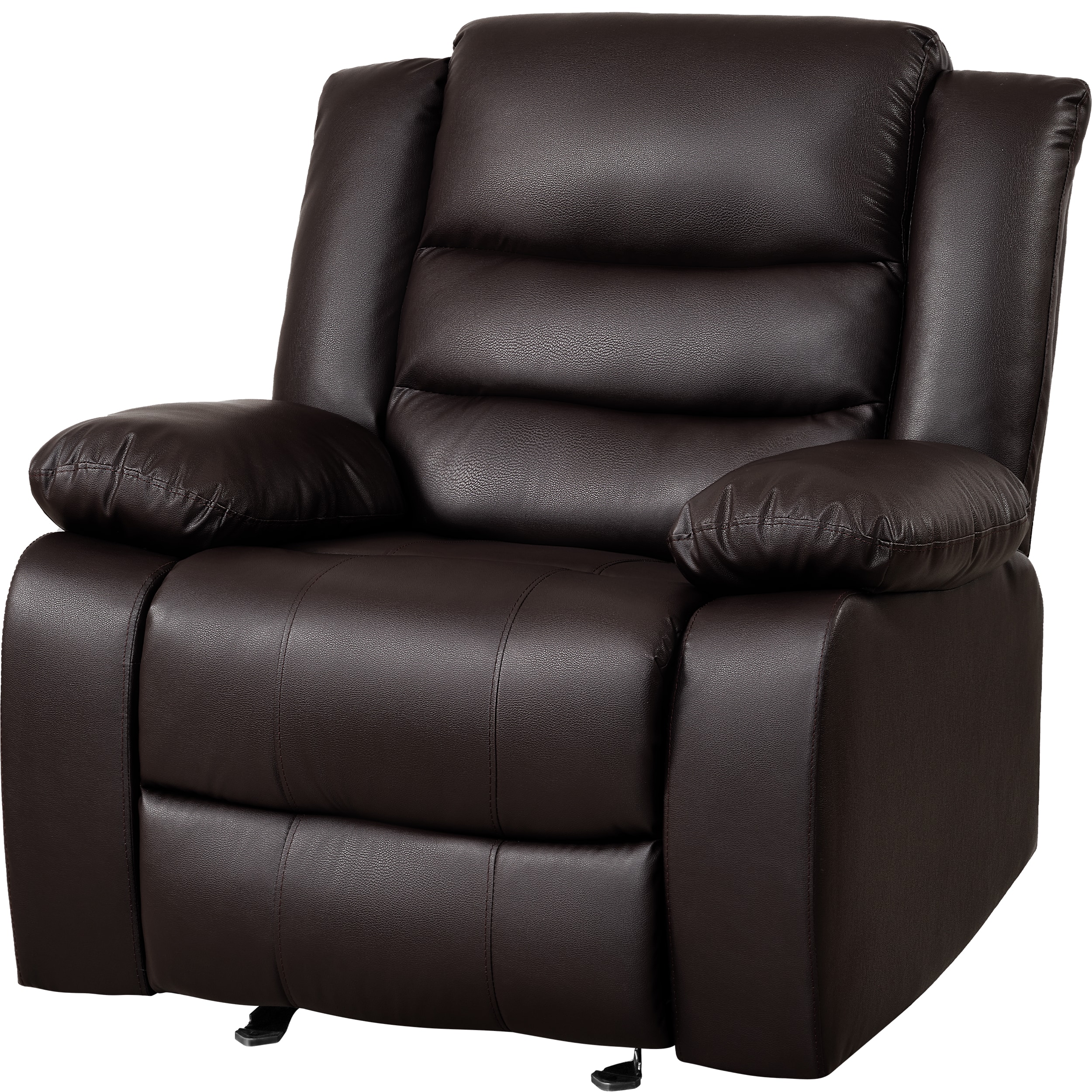 prilinex 78286308A Brown Faux leather Upholstered Swivel Recliner