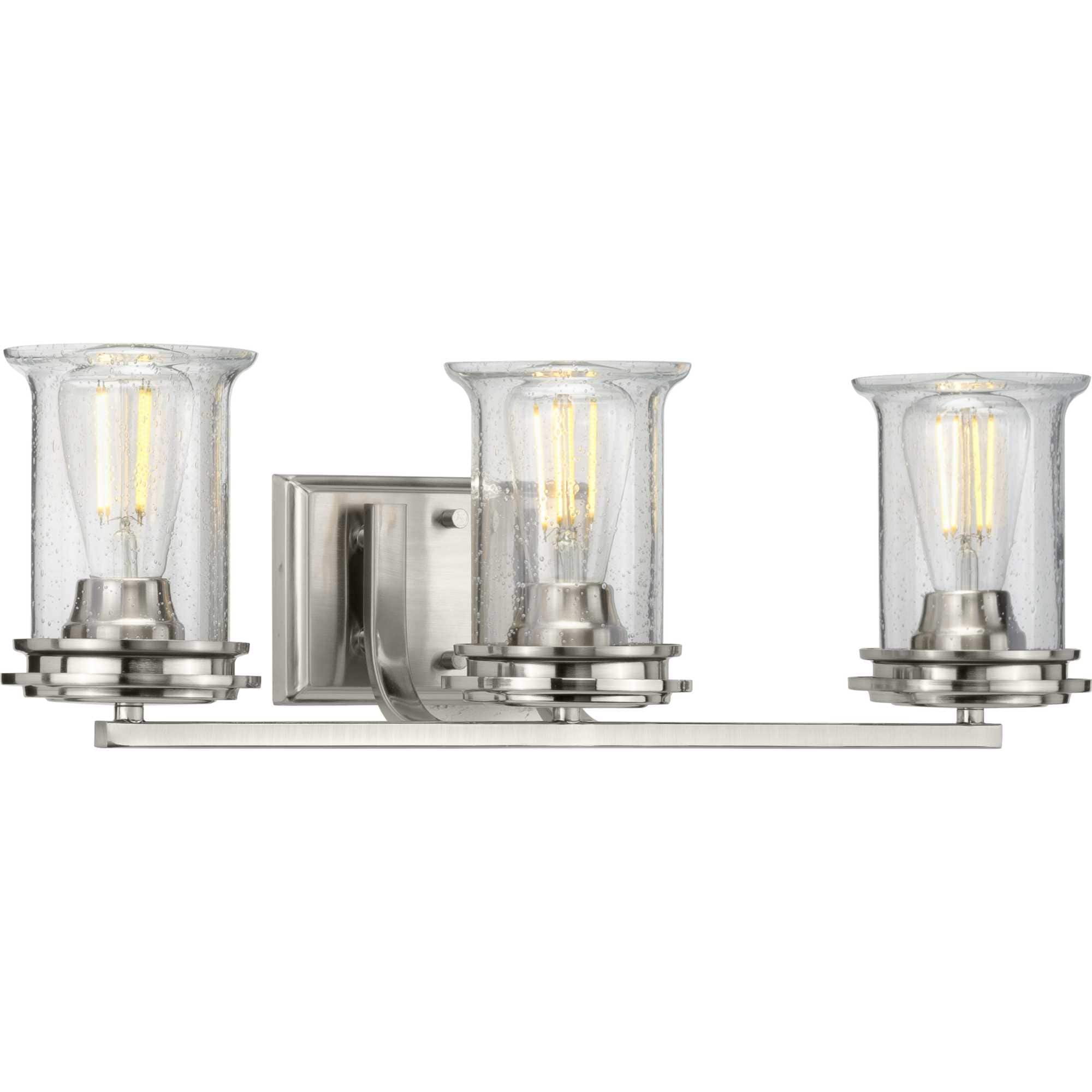 Progress Lighting P300274-009 Winslett 23.75-in 3 -Light Brushed Nickel Coastal Vanity light