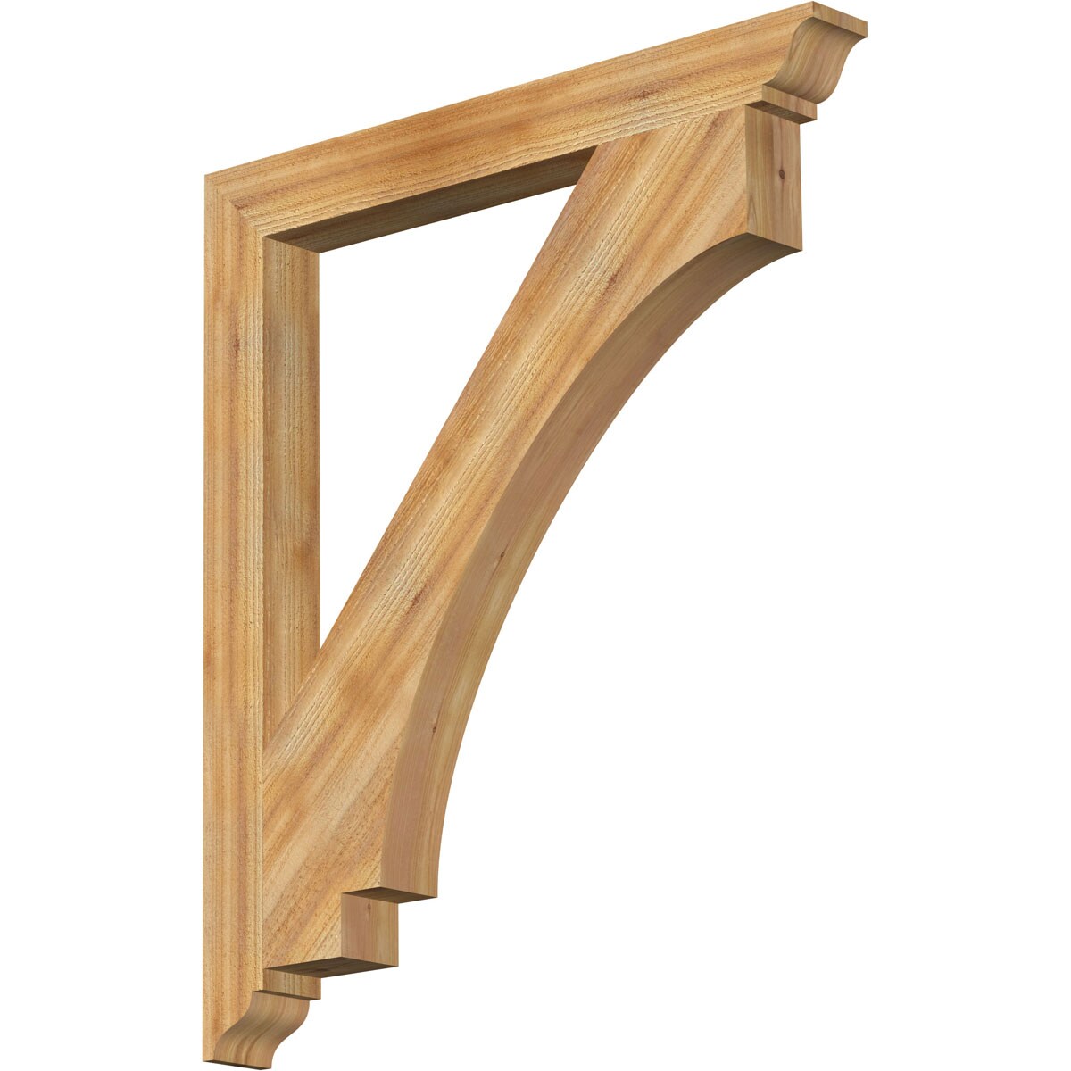 Ekena Millwork BKT04X38X44IMP01RWR Imperial traditional rough sawn 4-in x 38-in x 44-in Western red cedar Brown Wood Standard bracket