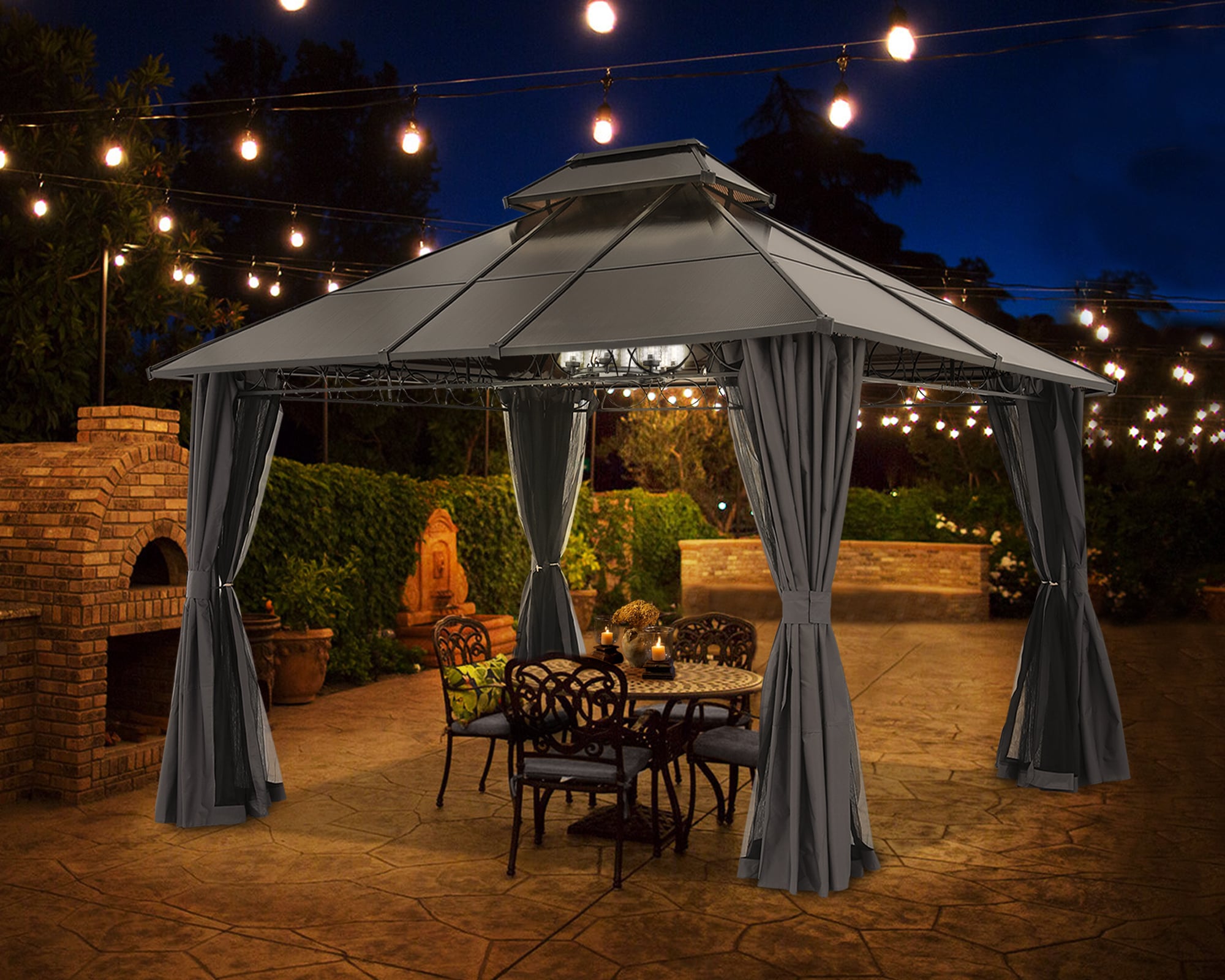 ABCCANOPY 10X10-070-DG Wood-Resin-Gazebos - View #7