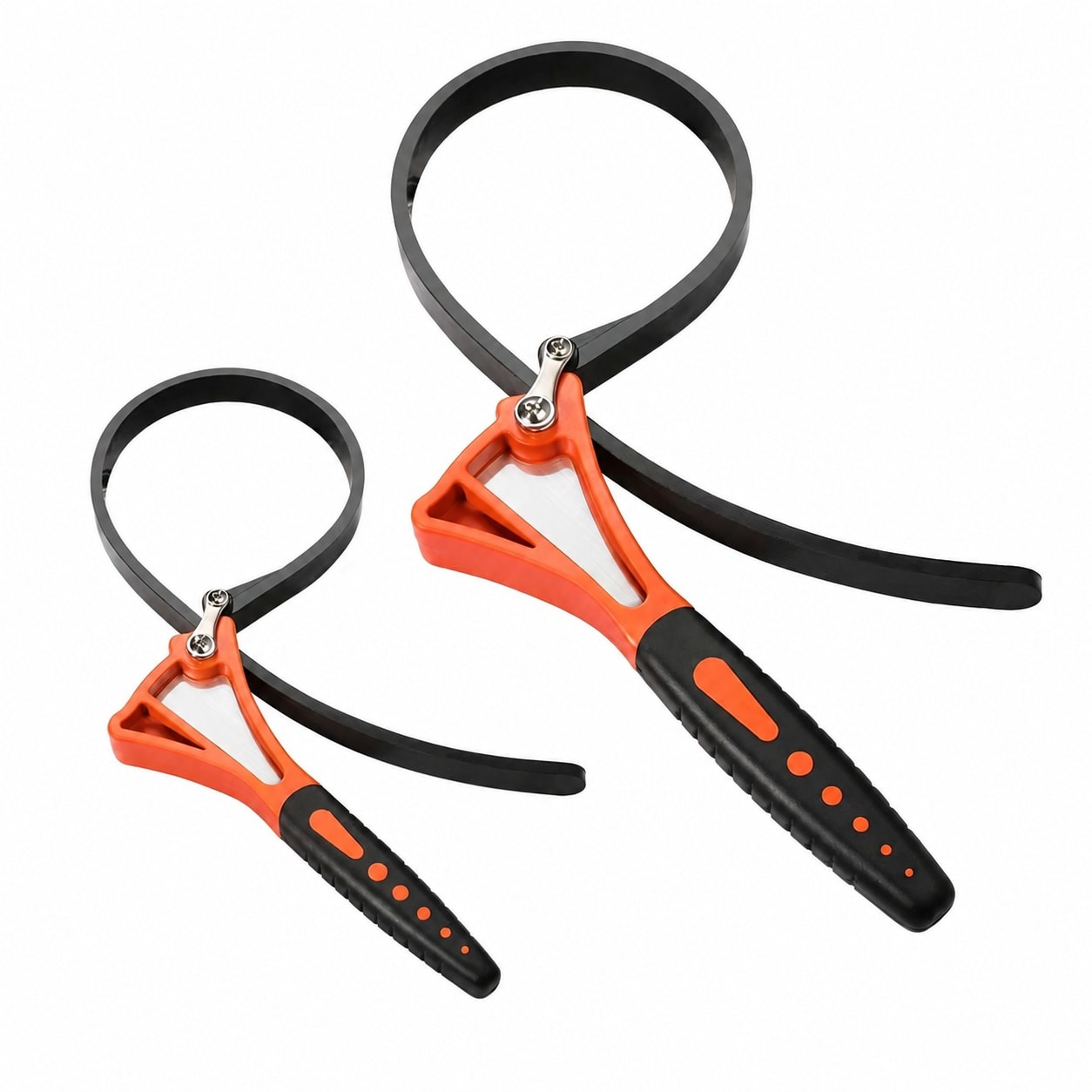Linder Group Inc Adjustable Strap Wrench Set 2 Piece for Oil Filter Shower Head Water Filter Jar Opener Non Slip Grip Reinforced Rubber Large Fits Up To Six Inch