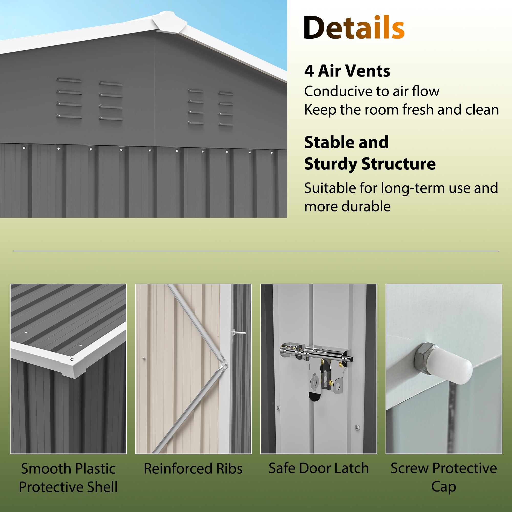 Poinic CURDS-S00034-1350 Metal-Storage-Buildings-Sheds - View #19