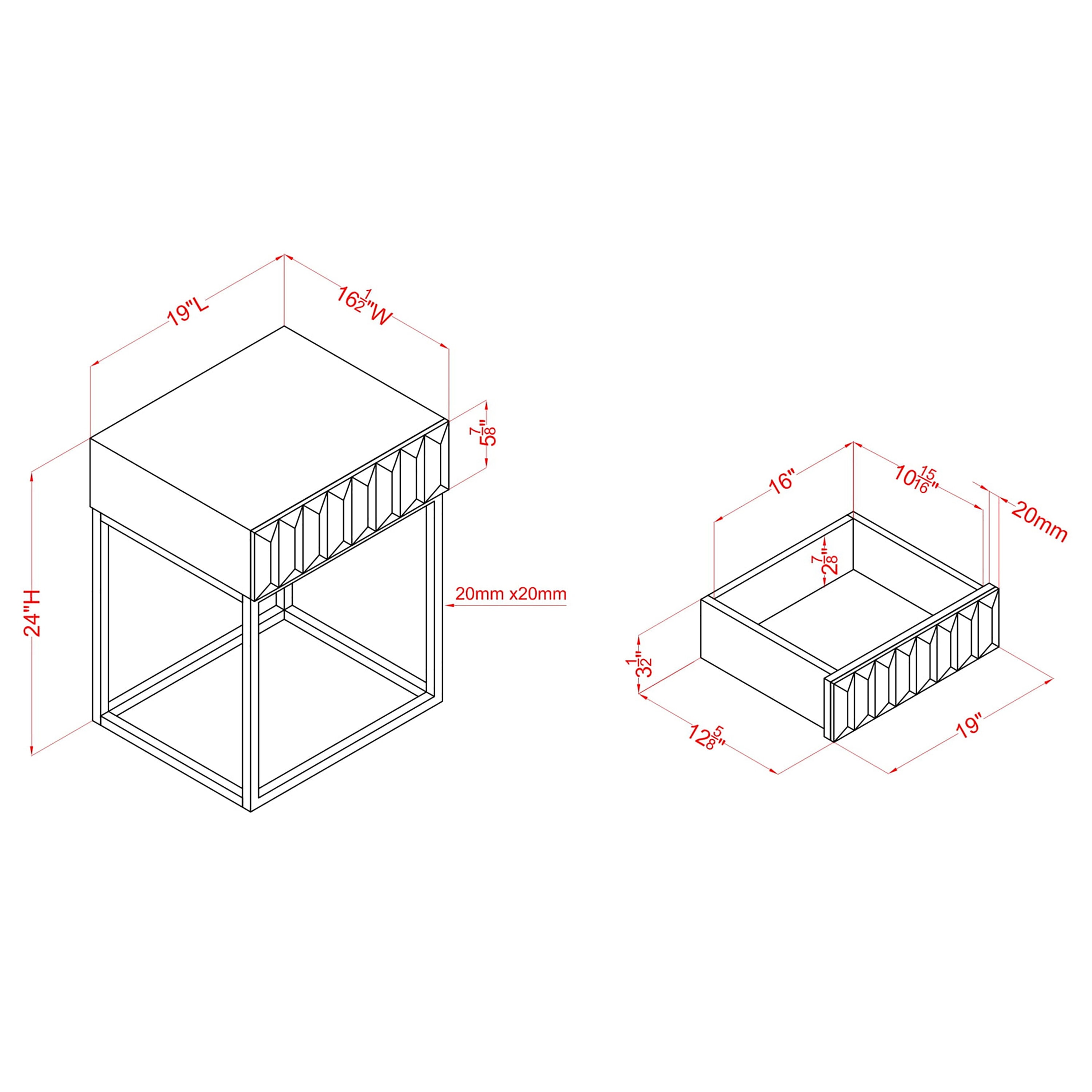 Furniture of America IDF-4545WN-ST End-Tables - View #5