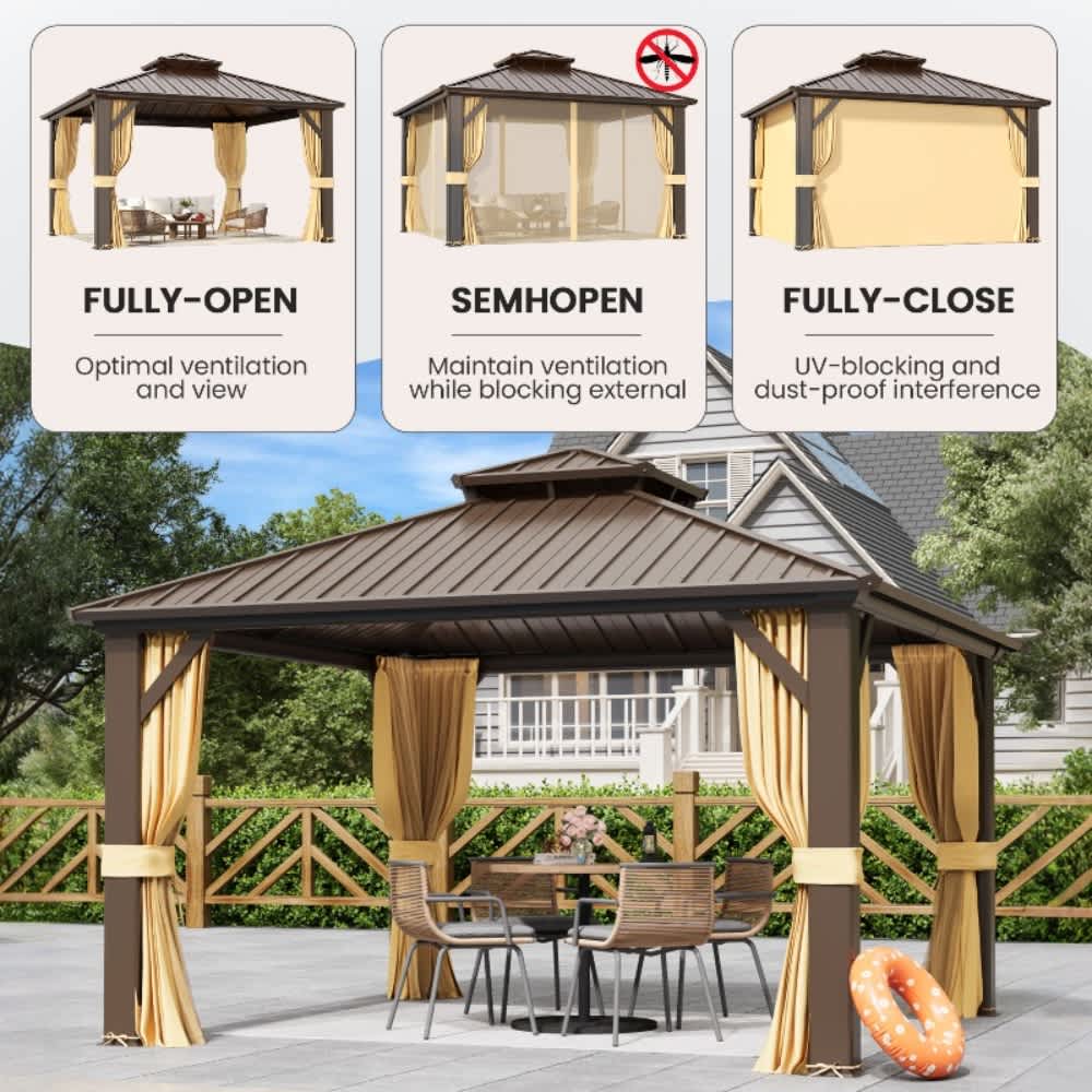 U-HOMY W-027-QG Wood-Resin-Gazebos - View #7
