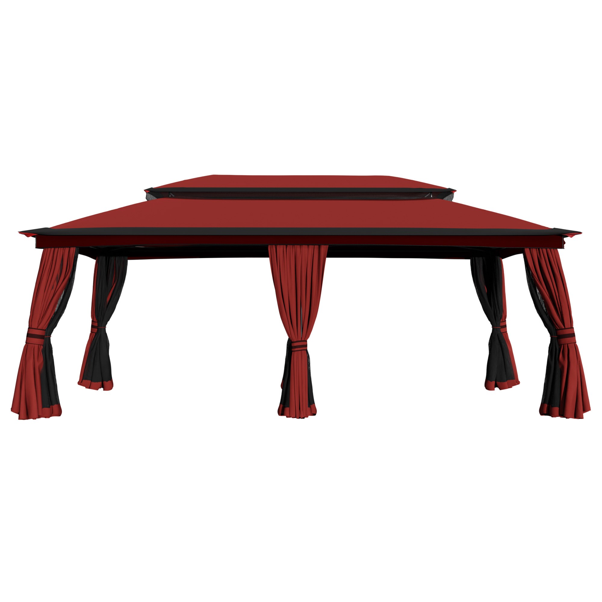 Gardenbee HGL-J22-RED Wood-Resin-Gazebos - View #2