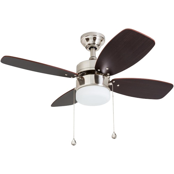 Brushed Nickel Indoor Ceiling Fan, 36 Inch Ceiling Fan