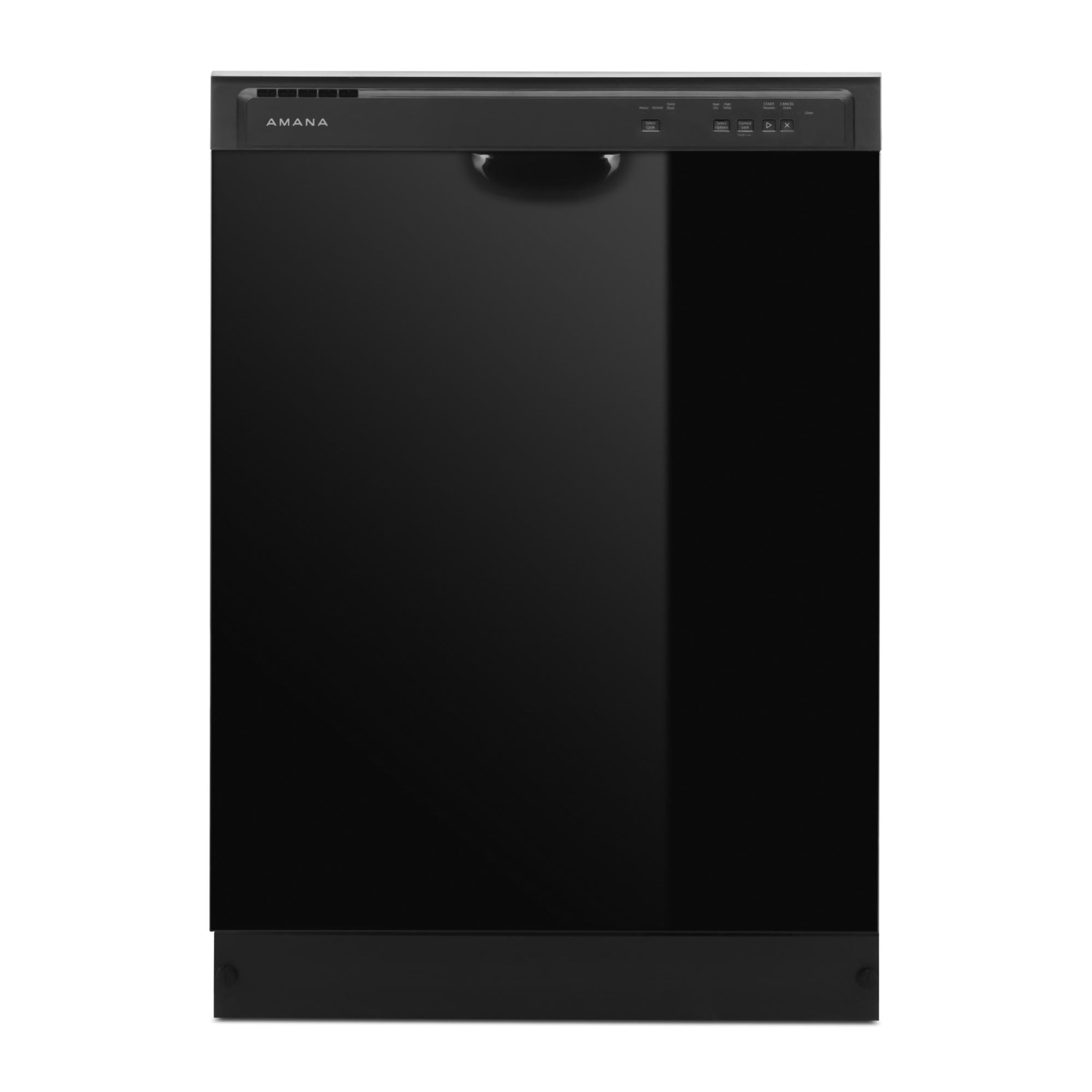 Amana ADFS2524RB 24-in Front Control Built-in Dishwasher ( Black ) ENERGY STAR, 59-Decibel Standard Sound Level
