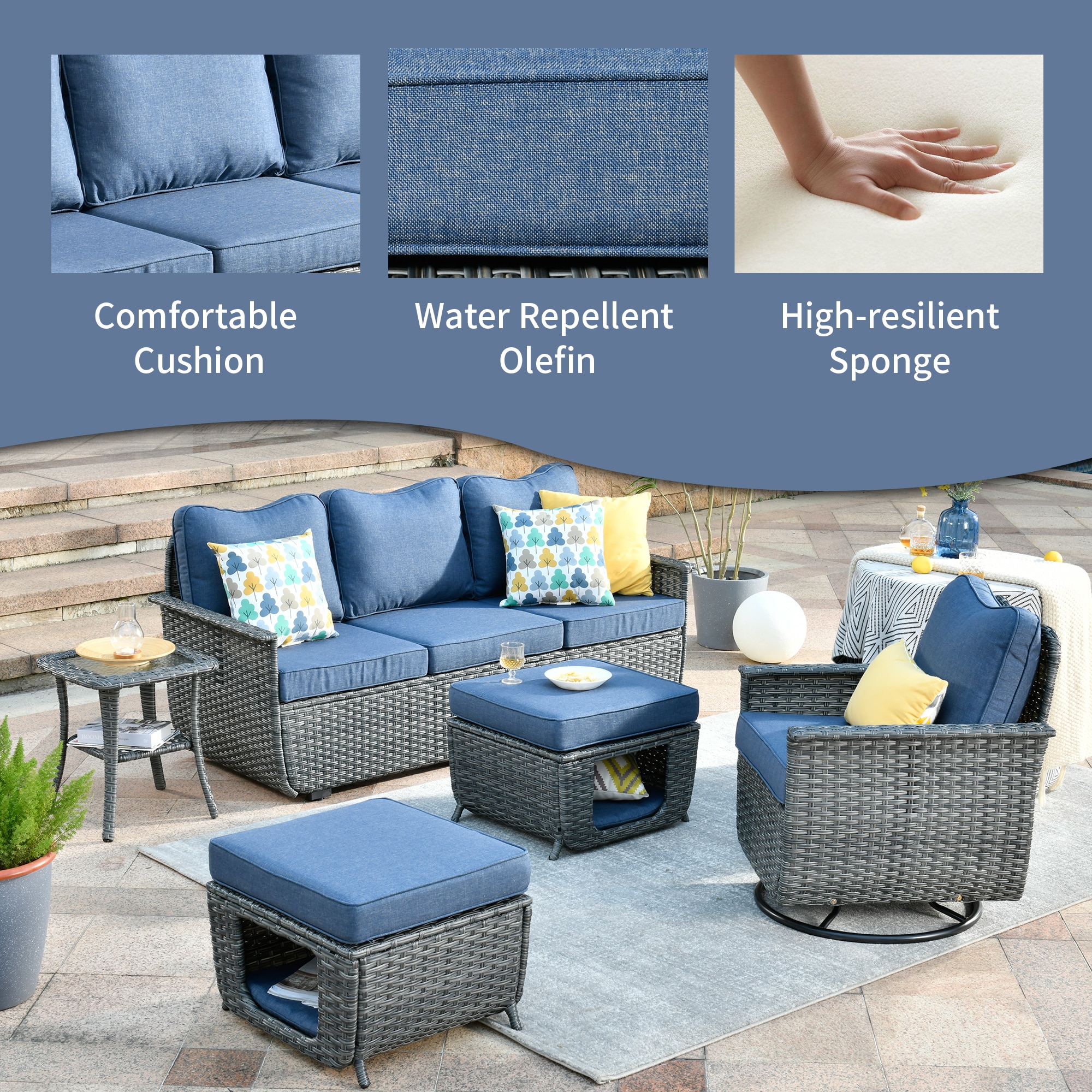 Ovios BP-305Y Patio-Conversation-Sets - View #5