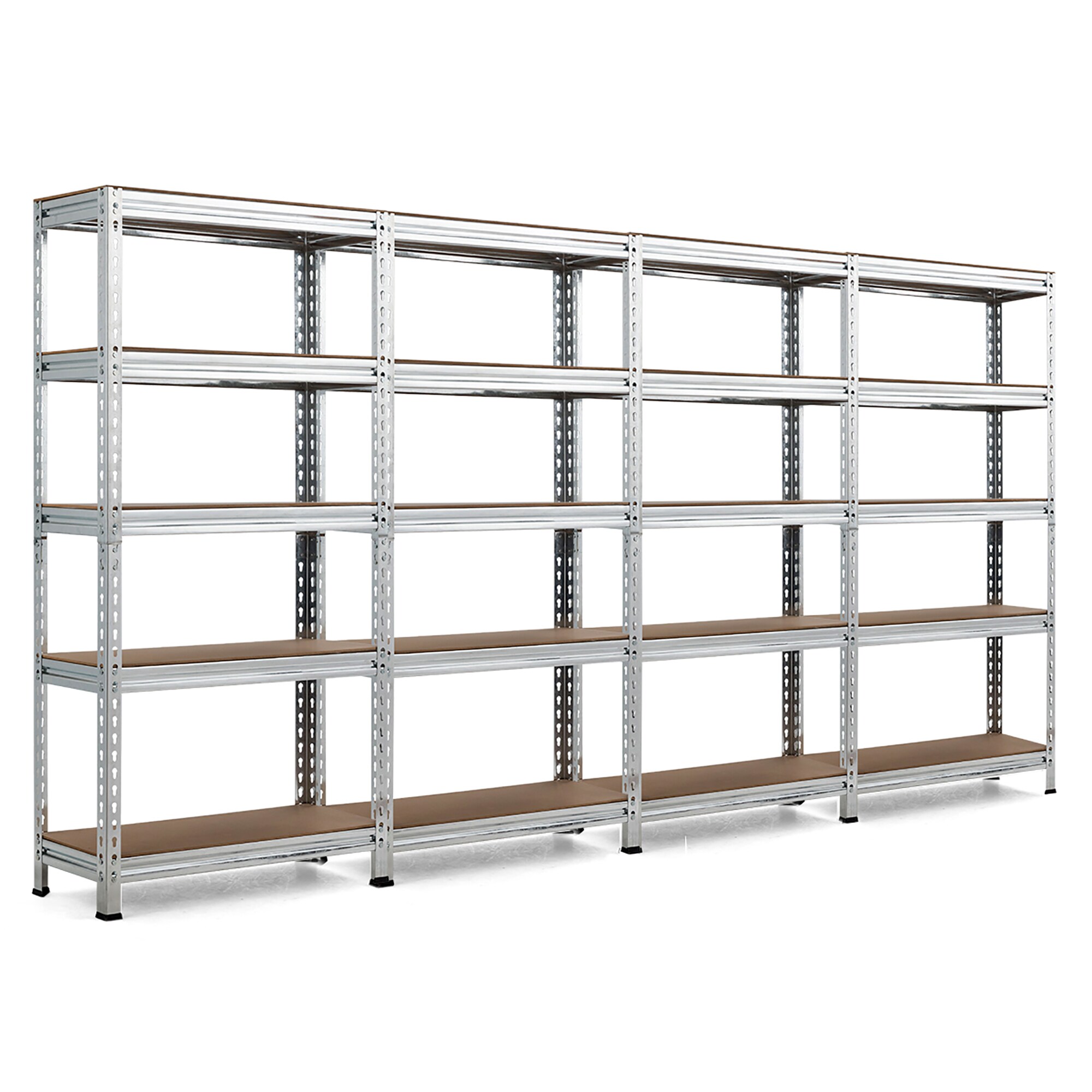 Goplus 5-Tier Metal Storage Shelves 60 inch Garage Rack W/Adjustable Shelves  Blue in the Column Shelves department at