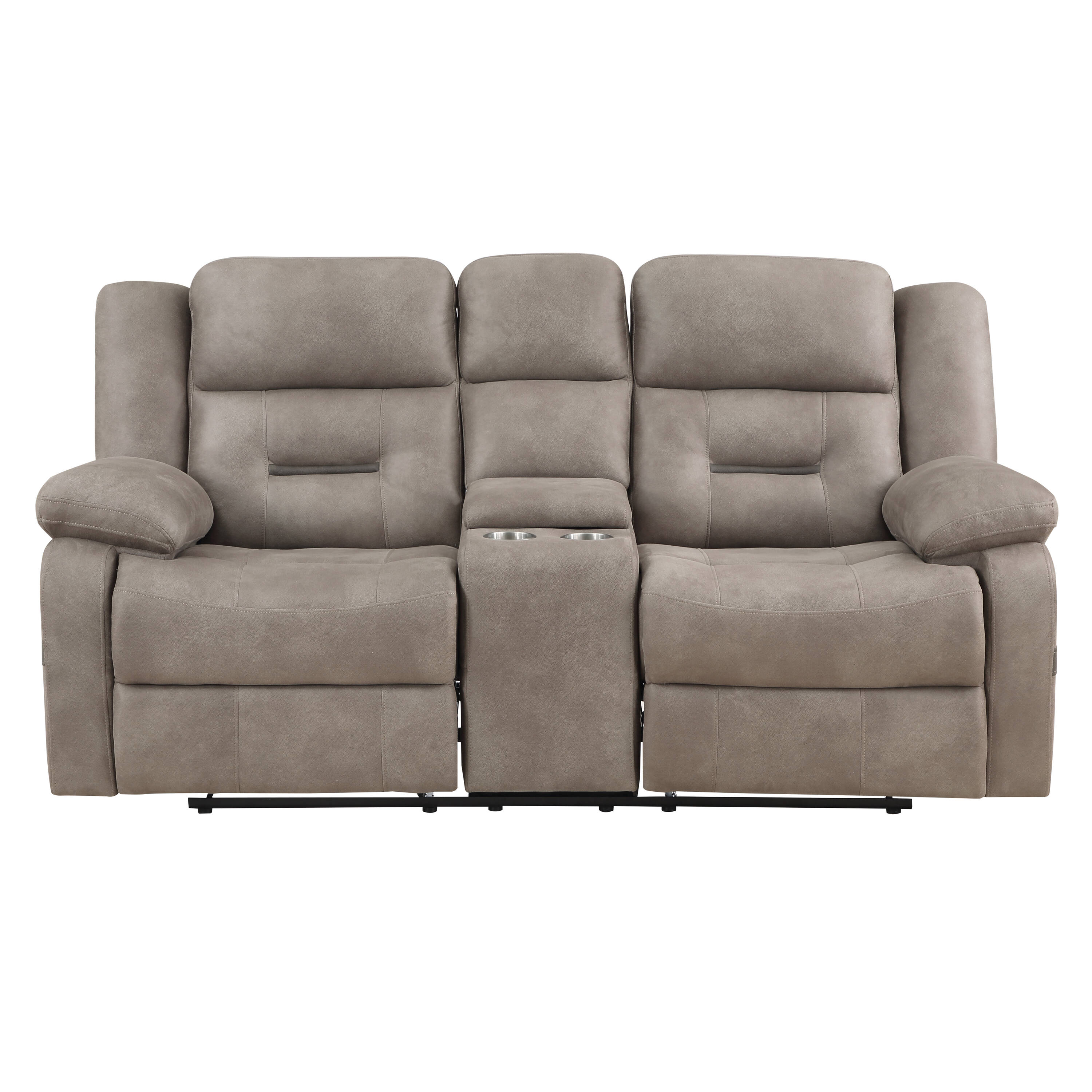 Steve Silver ABE900CLN 77.75-in Casual Tan Faux leather Reclining Loveseat