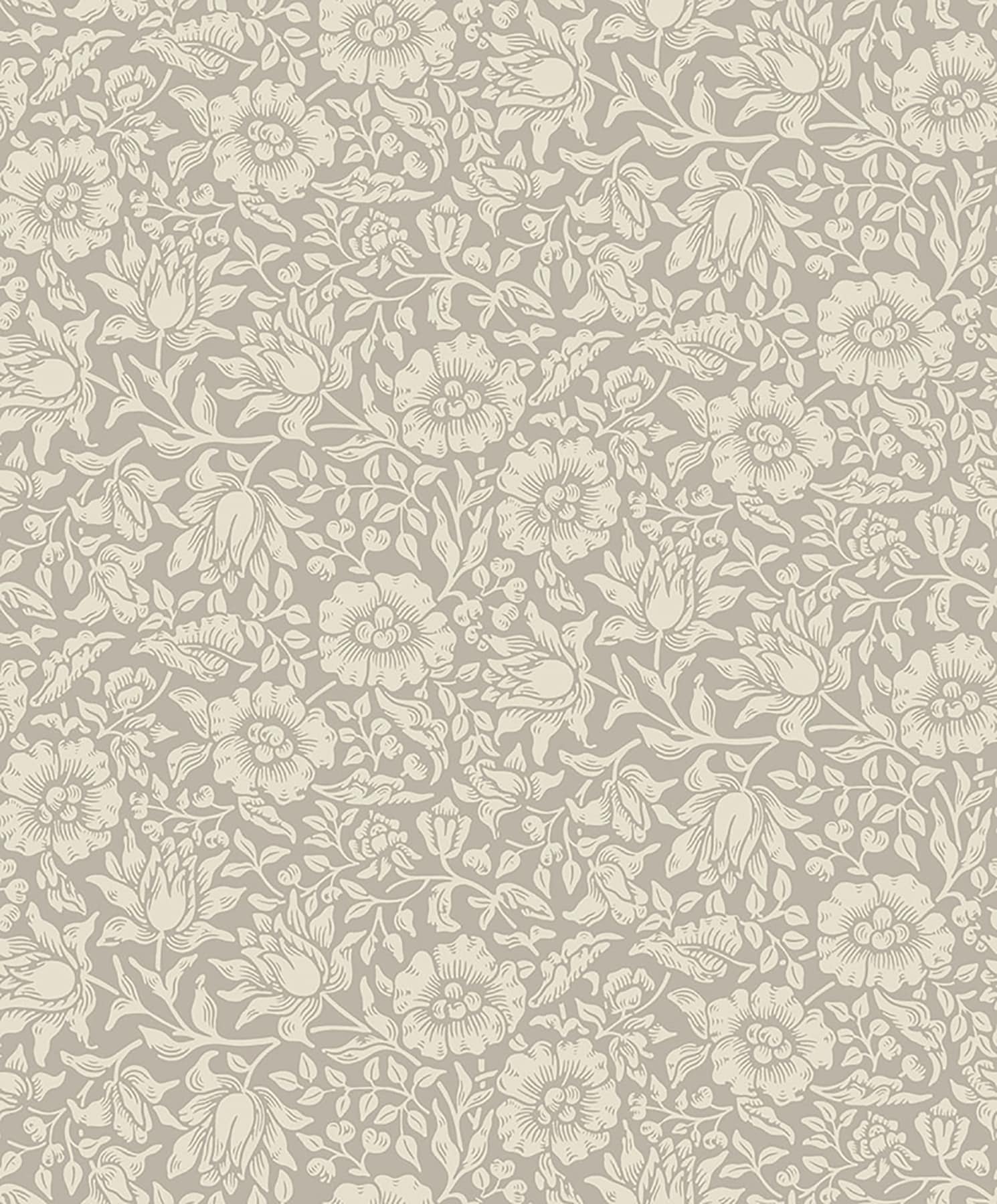 Mallow Grey Floral Non-Pasted Washable Wallpaper Roll