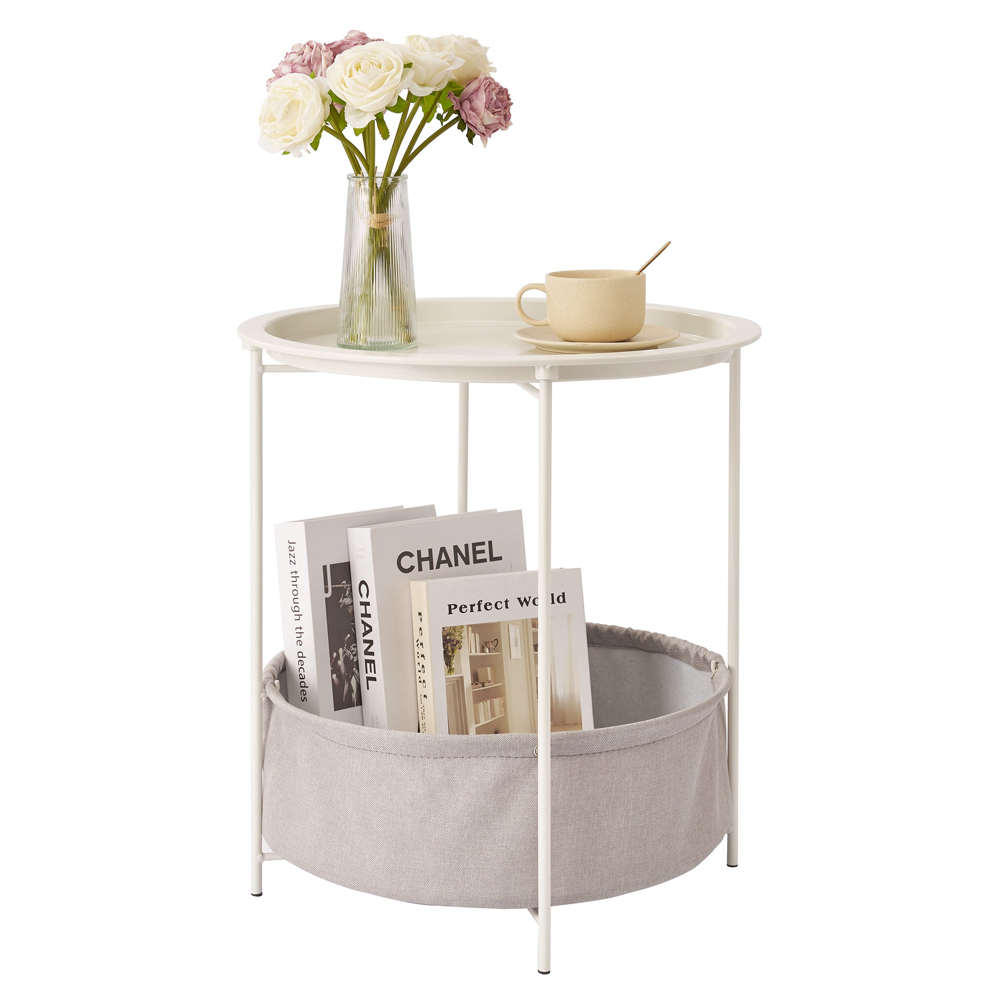 Vecelo LOE-XJM-MD02-GRY End-Tables - View #2