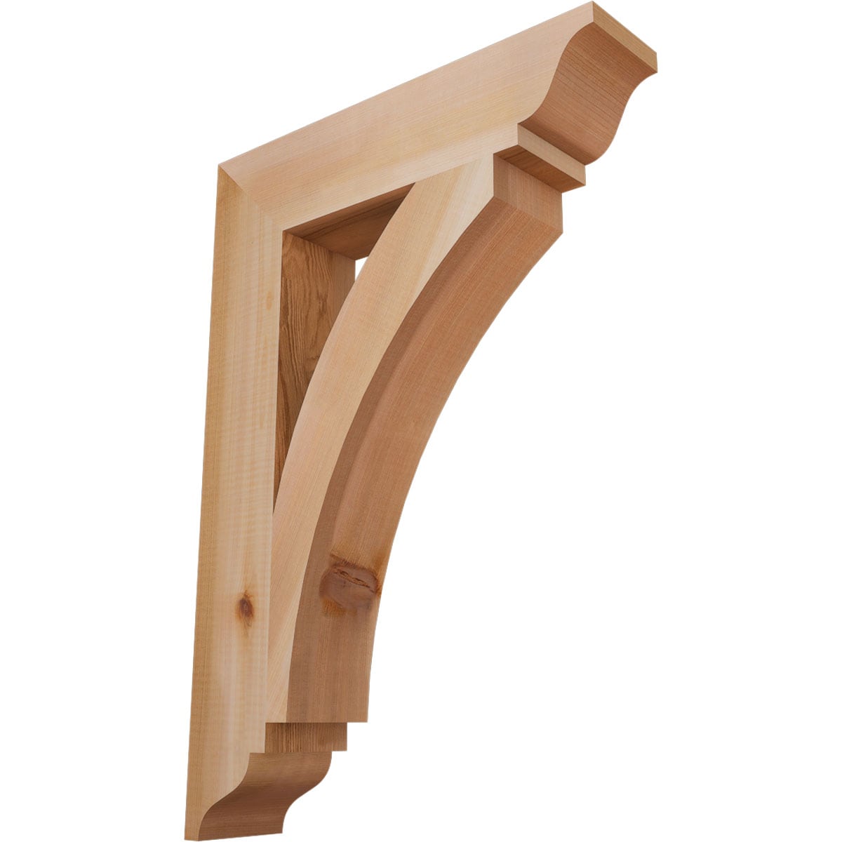 Ekena Millwork BKT04X18X26THR01SWR Thorton traditional smooth 3-1/2-in x 18-in x 26-in Western red cedar Brown Wood Standard bracket