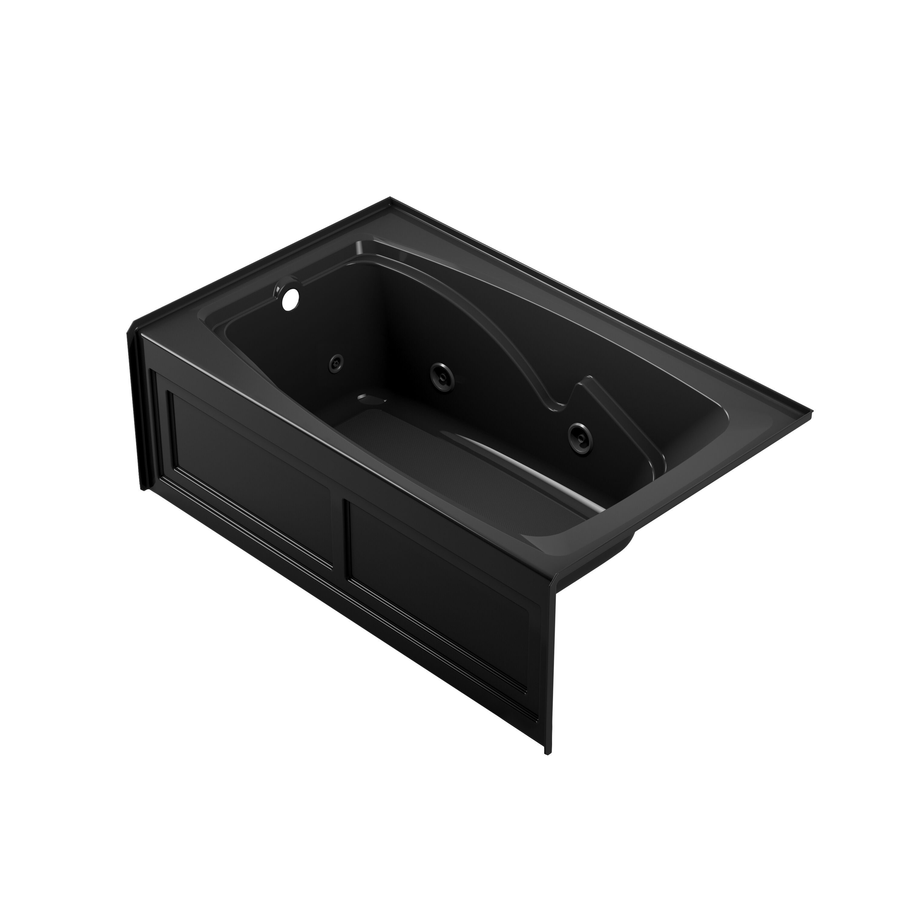 Jacuzzi NG94917 CETRA 36-Inches x 60-Inches Black Acrylic Rectangular Alcove Whirlpool tub ( Left Drain )