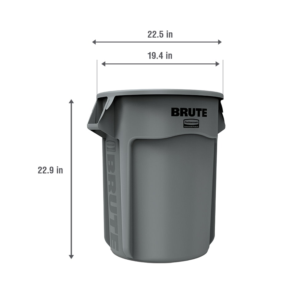 Rubbermaid Brute 14 Gallon Gray NSF Tote with Lid (6-pack) - Durable and Versatile Storage Solution