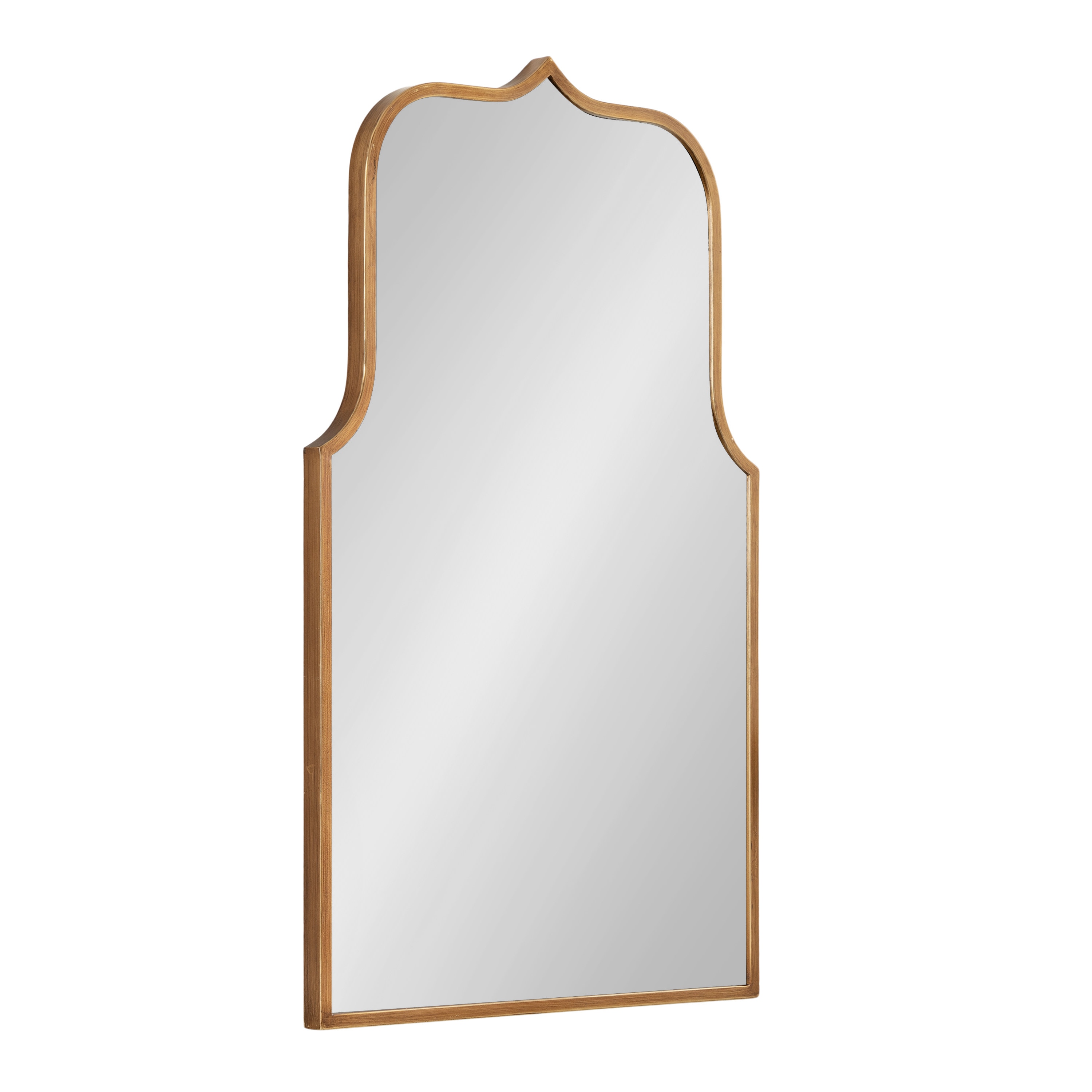 Kate and Laurel 22.00-in W x 36.00-in H Arch Gold Framed Wall Mirror