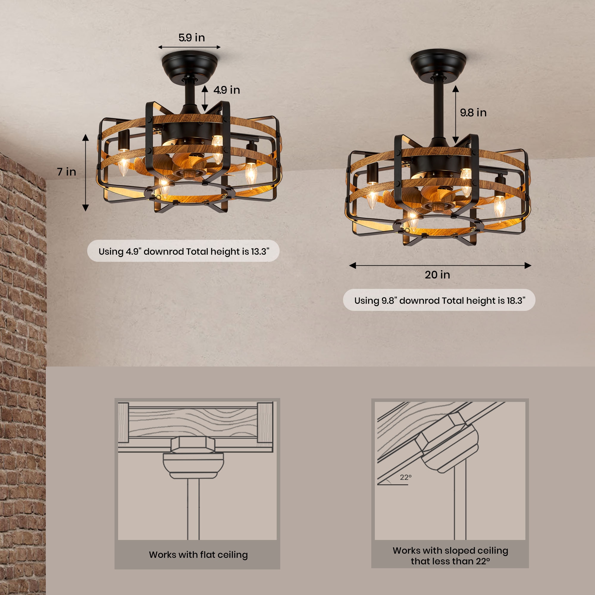Antoine LSBD-47 Ceiling-Fans - View #2