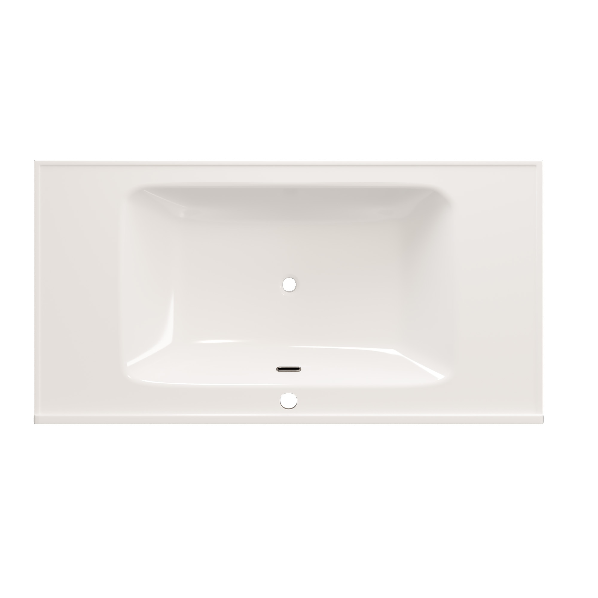 Serwall 37-in x 19-in White Cultured Marble Single-hole Faucet Mount Bathroom Vanity Top