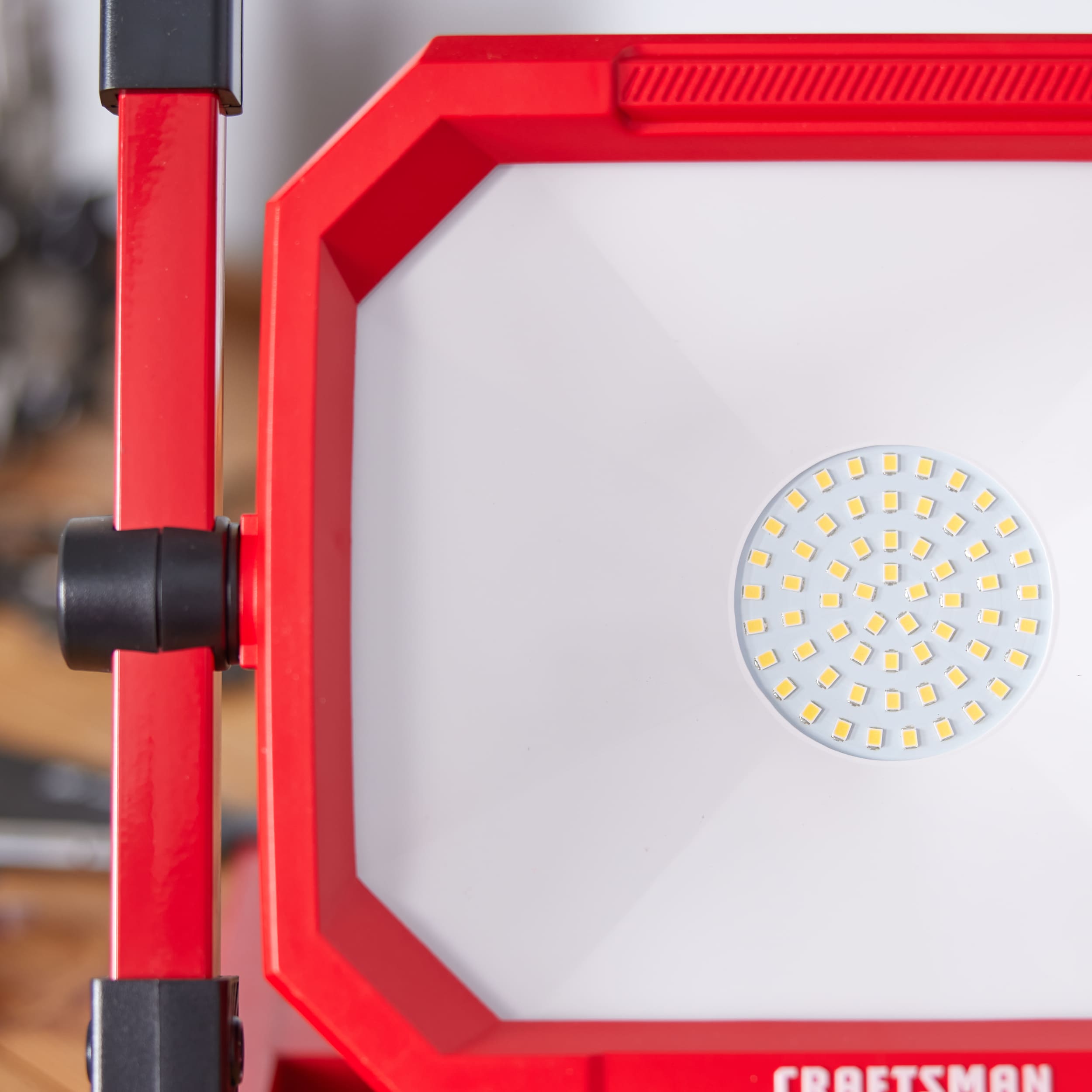 CRAFTSMAN 4500-Lumen LED Red Plug-in Portable Work Light in the Work Lights  department at