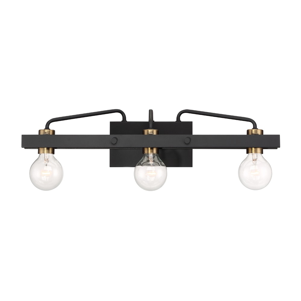 Designers Fountain Ravella 24-in 3-Light Black Transitional Vanity Light Bar