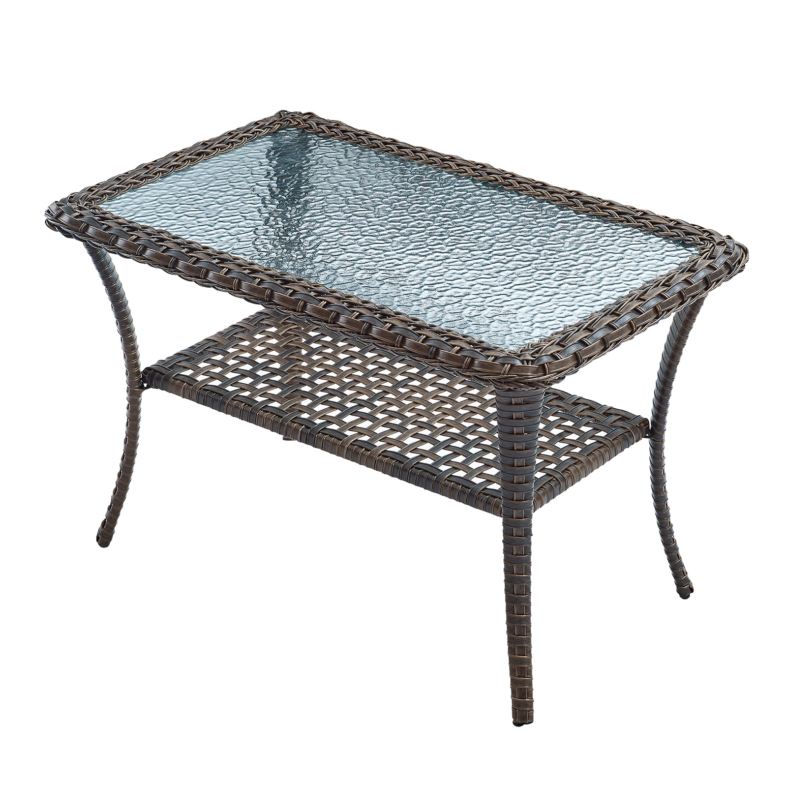  PAKWBR50 PATABLE-T Rectangle Wicker Coffee Table 20-in W x 46-in L
