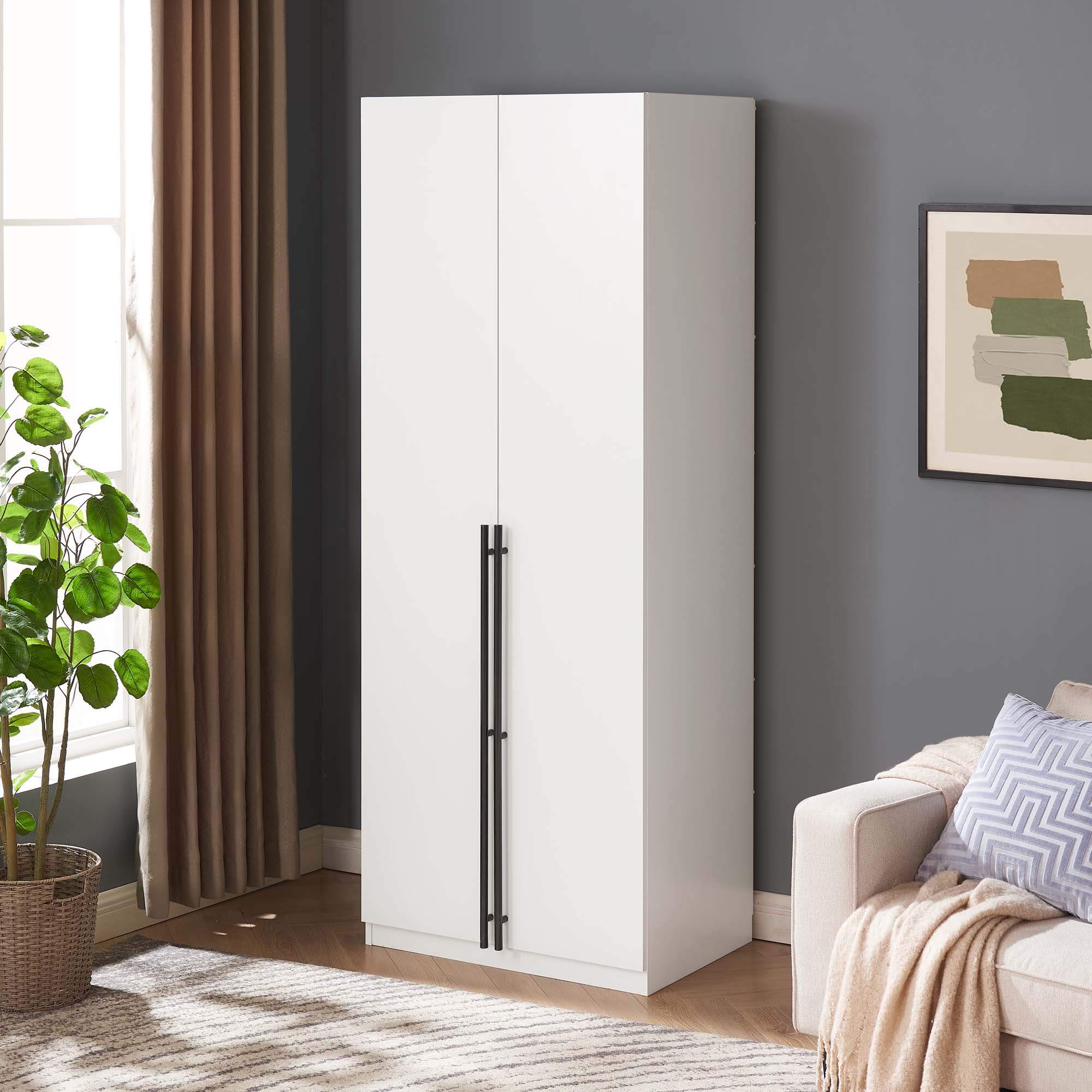 Manhattan Comfort WC001-WH White Armoire