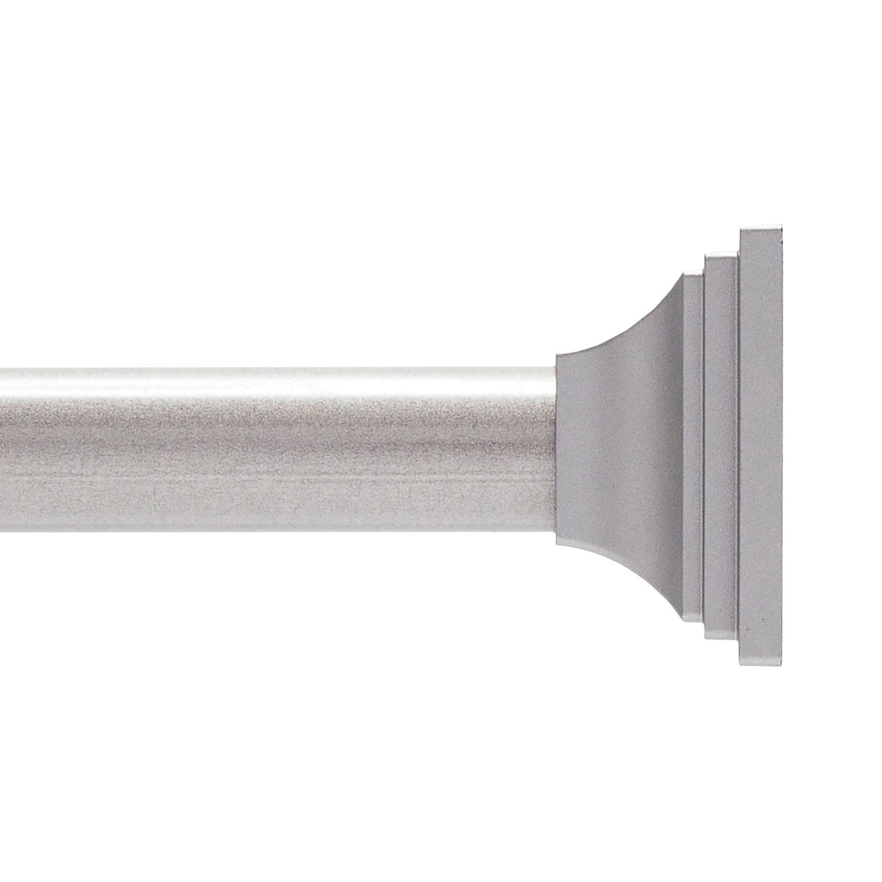 Kenney KN913C/20HUS 42-in to 72-in Polished Pewter Tension Single straight Adjustable Shower Curtain Rod