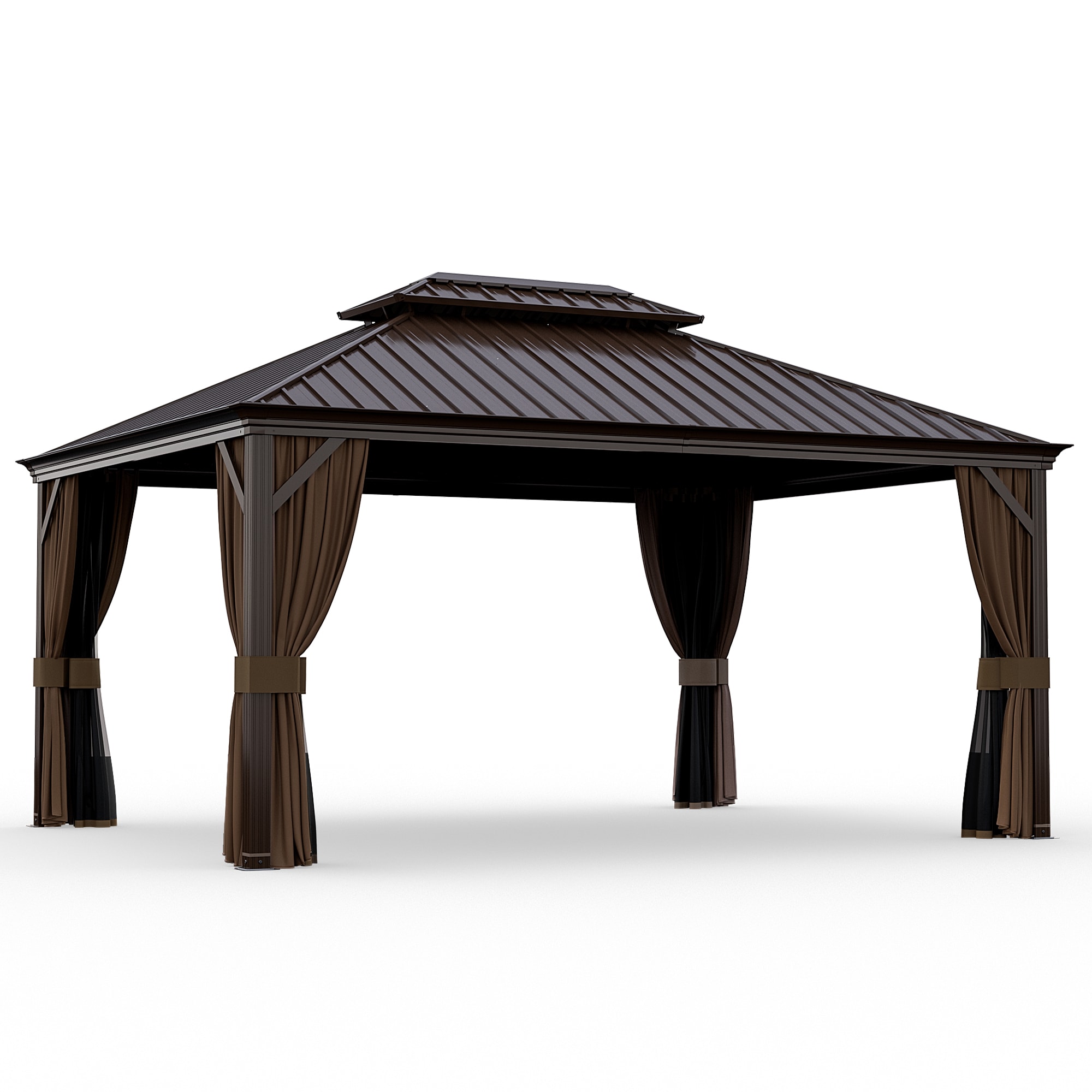  CP-ZPTPS1216-Z-WL2 16-ft x 12-ft Brown Hardtop Roof (Screen Included)