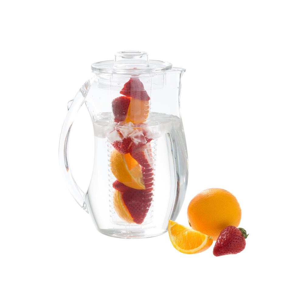 Classic Cuisine TRDMR54901  82-KIT1070 96 oz Infusion Pitcher Acrylic Pitcher with Removable Fruit Infusion Tube for Flavored Water Juice Lemonade and Punch