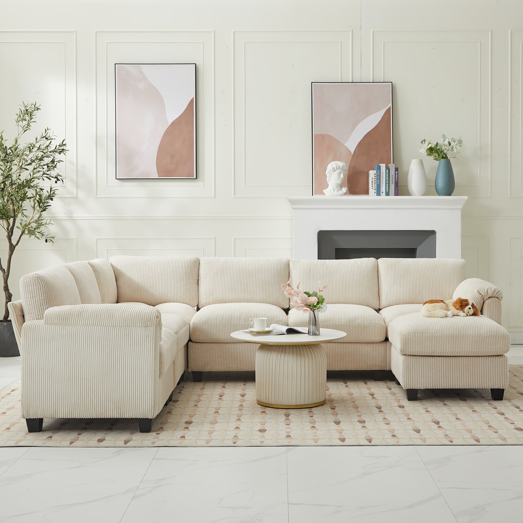 JEAREY DSRSF-WH-SR Sofas-Loveseats - View #3