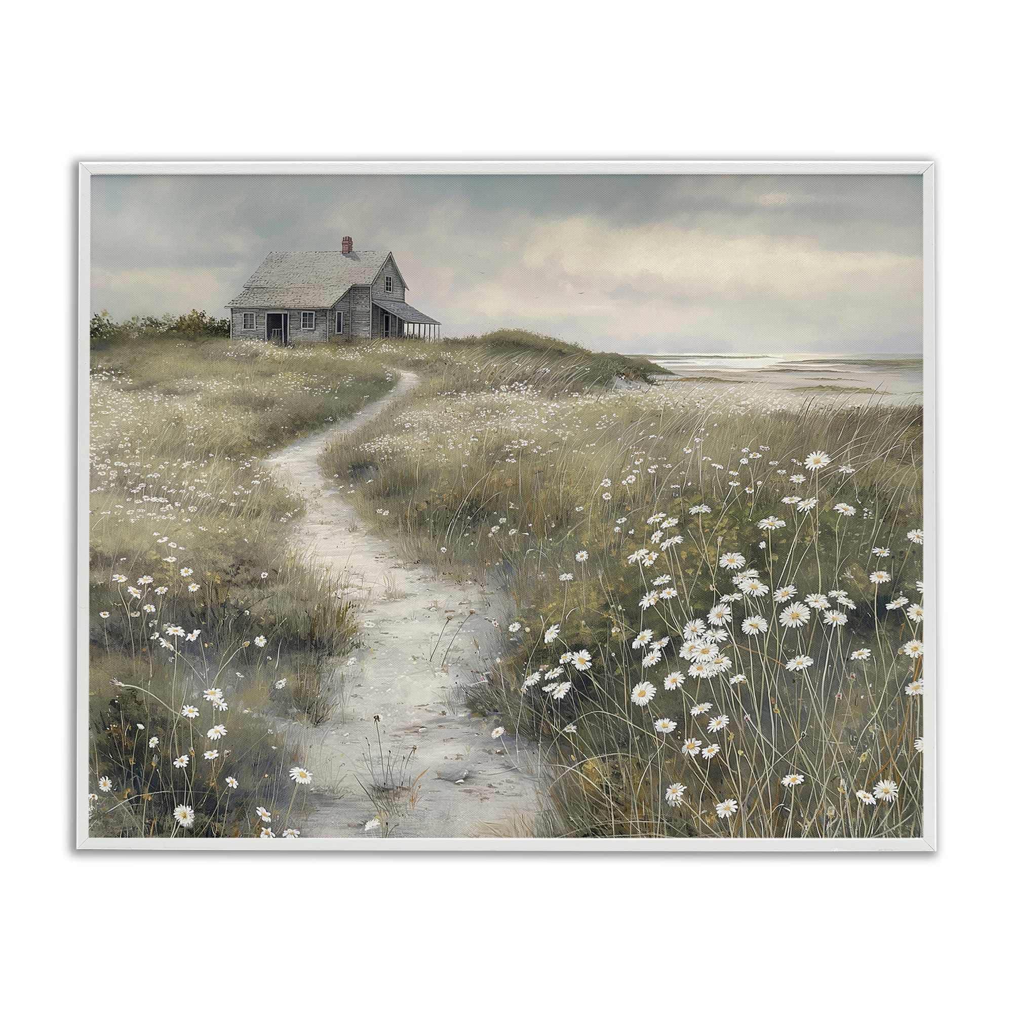 Stupell Industries BT-340-WFR-24X30 Path To Coastal Cottage Framed Giclee design by Imagine It Images