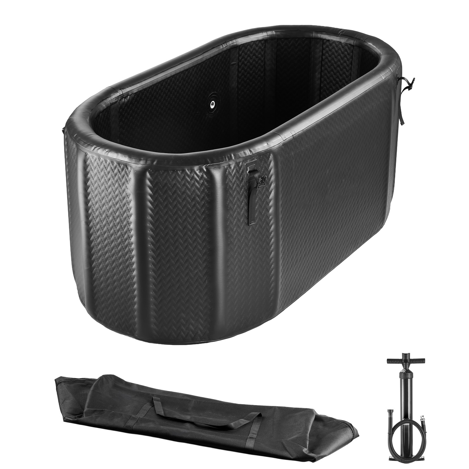 VEVOR Cold Plunge Tub  216 Gallon  Inflatable Ice Bath Tub Compatible with Water Chillers  Portable Cold Water Bathtub with Insulated Lid  for Athletes Recovery  59.1in x 31.5in x 29.9in (No Chiller)